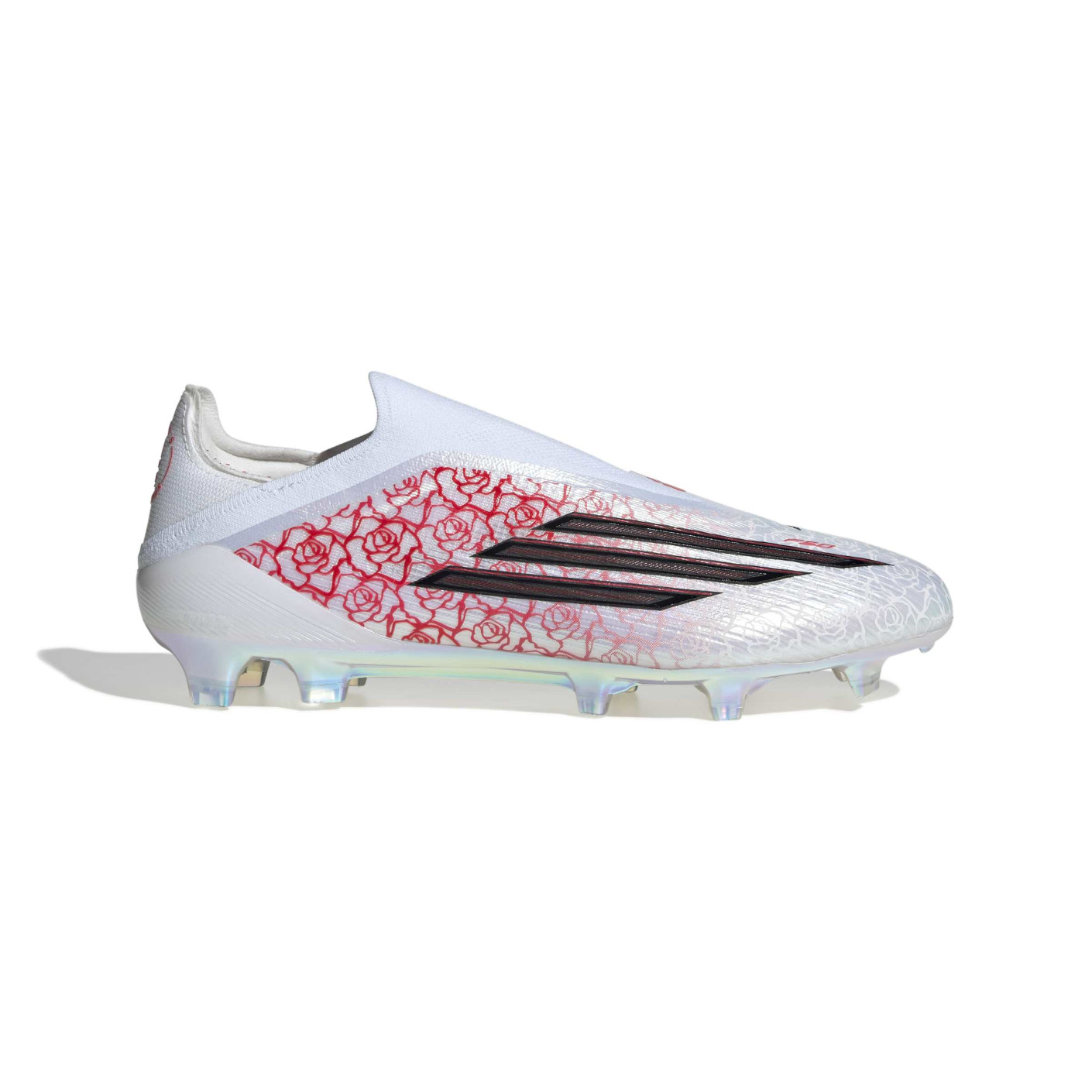 adidas F50 Lamine Yamal Elite Veterloze Gras Voetbalschoenen (FG) Wit Felrood Zwart