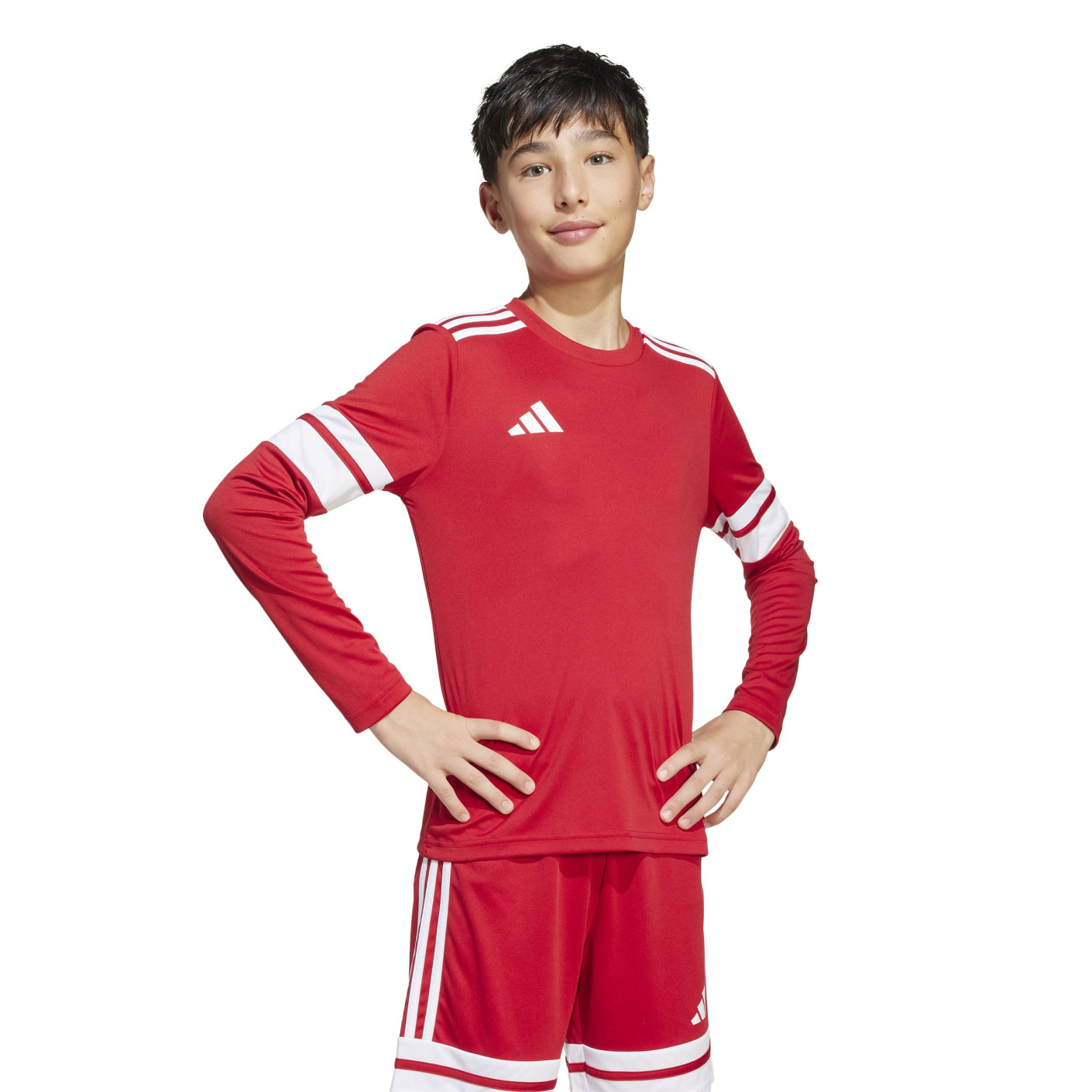 adidas Squadra 25 Voetbalshirt Lange Mouwen Kids Rood Wit