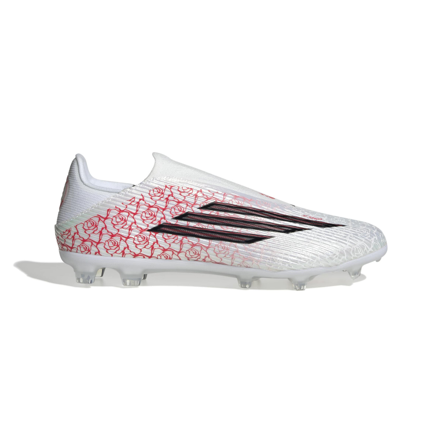 adidas F50 Lamine Yamal League Veterloze Gras / Kunstgras Voetbalschoenen (MG) Wit Felrood Zwart