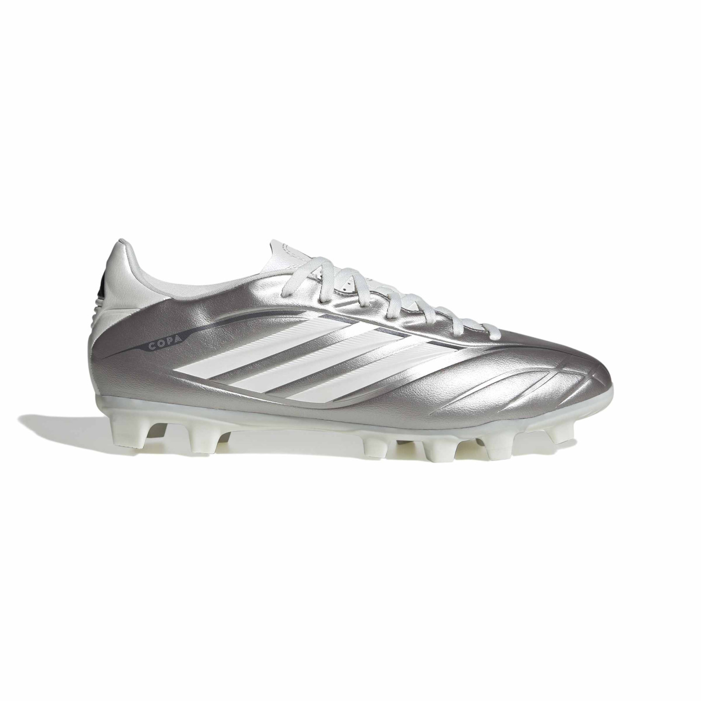 adidas Copa Pure IV Club Gazon Naturel Artificiel Chaussures de Foot (MG) Argenté Blanc Gris Foncé