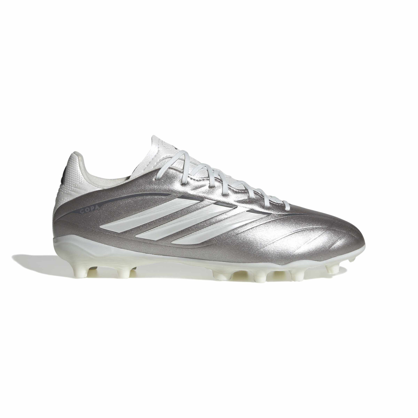 adidas Copa Pure IV League Gazon Naturel Chaussures de Foot (FG) Enfants Argenté Blanc Gris Foncé