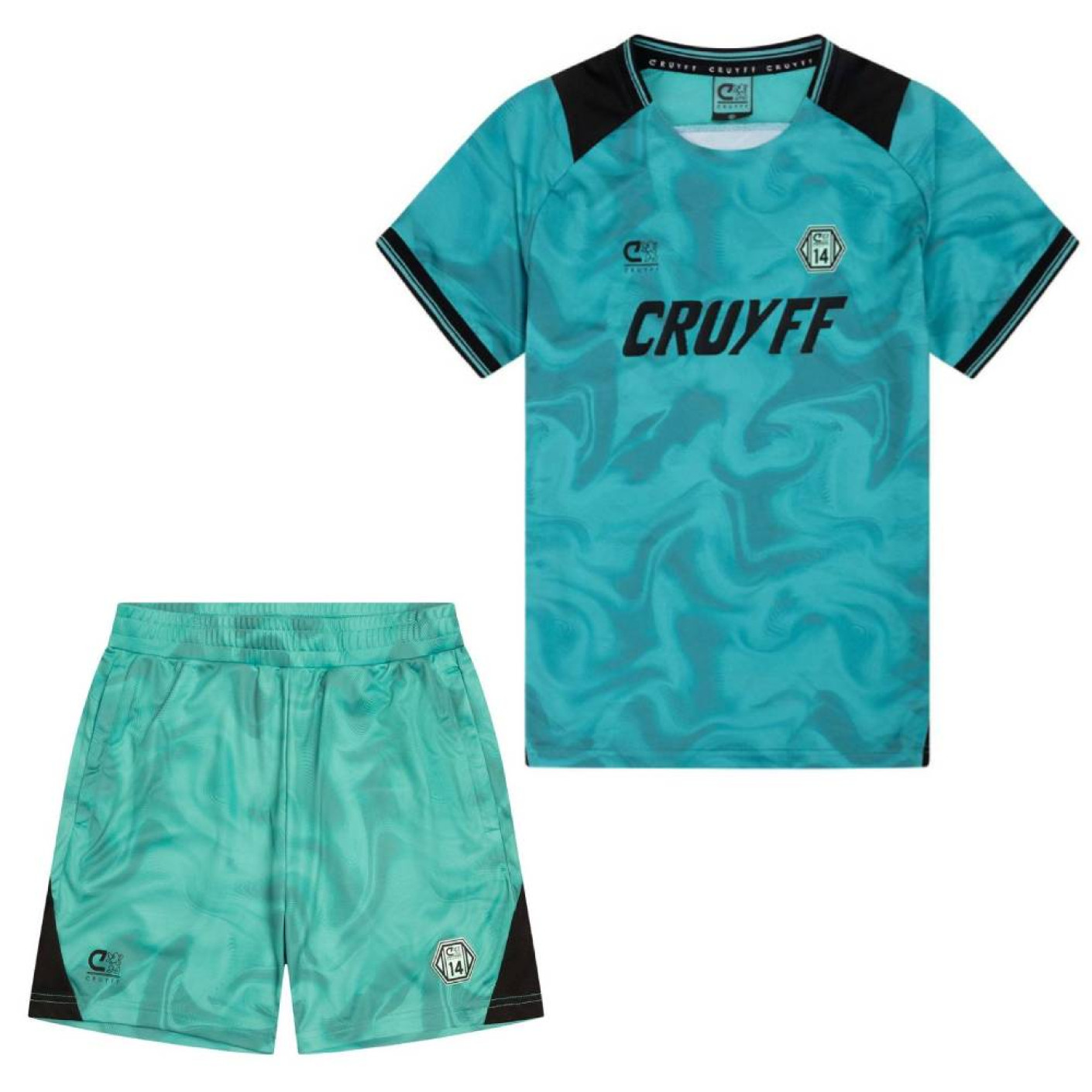 Cruyff Defense Zomerset Kids Turquoise Zwart