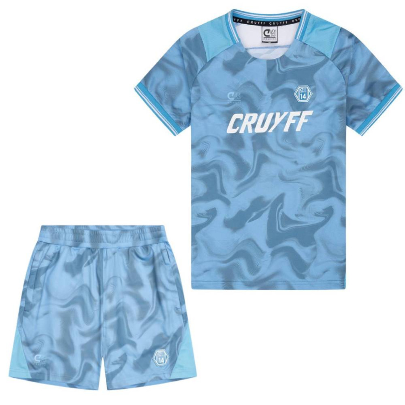 Ensemble d'été Cruyff Defense pour Enfants, bleu, bleu clair