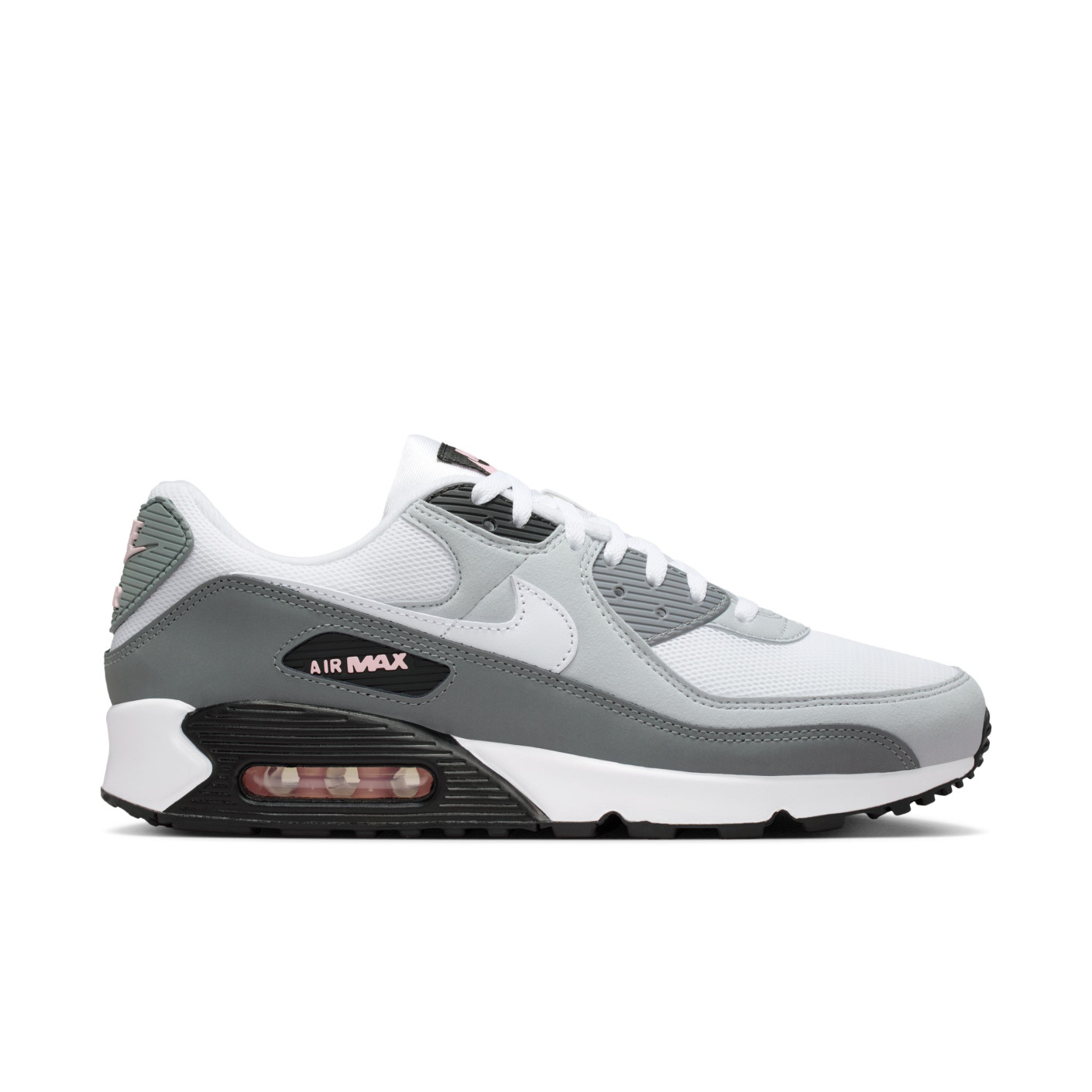 Nike Air Max 90 Sneakers Donkergrijs Wit Roze Grijs