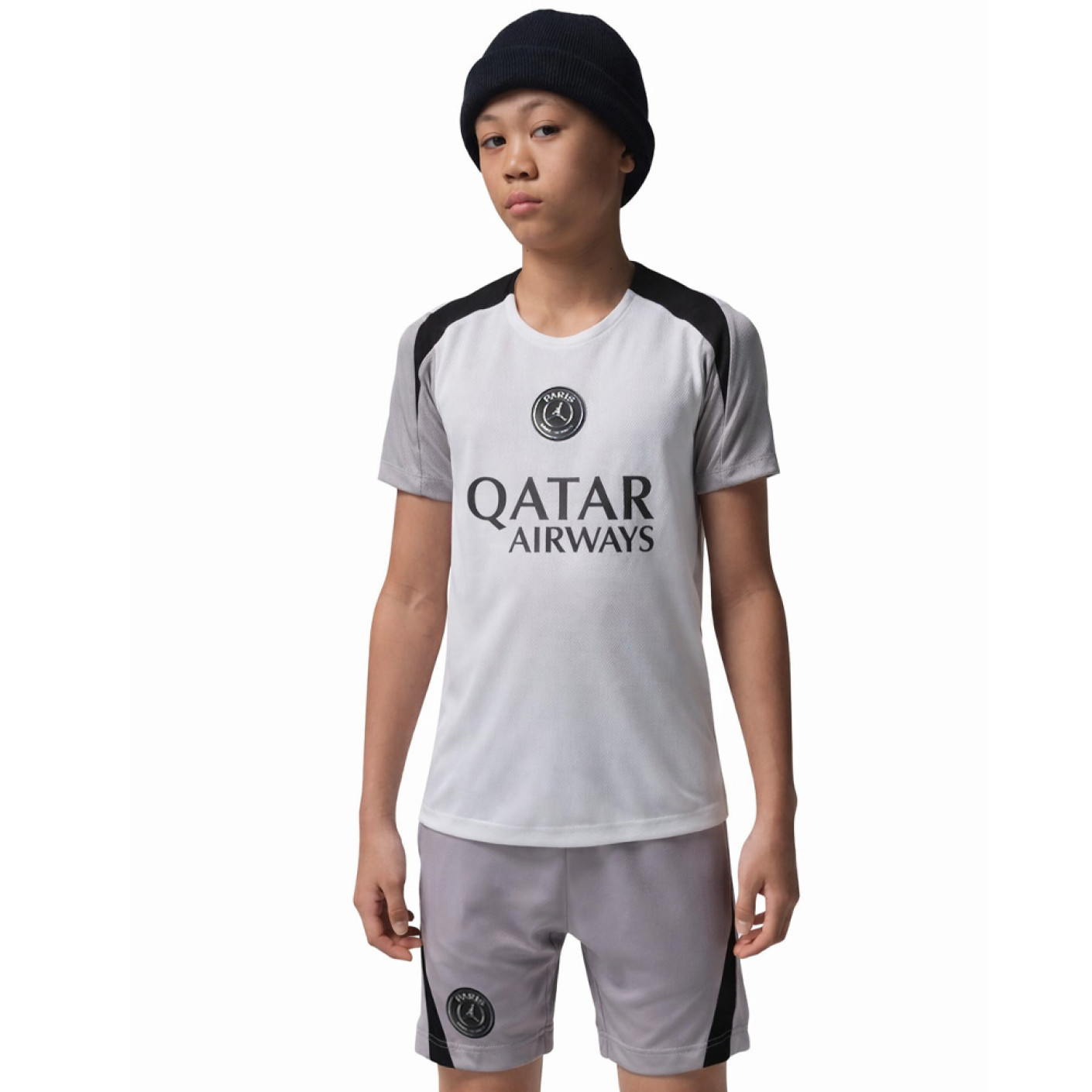 Ensemble d'entraînement Nike Paris Saint-Germain x Jordan Strike 2025-2026 pour Enfants, gris foncé, blanc, noir