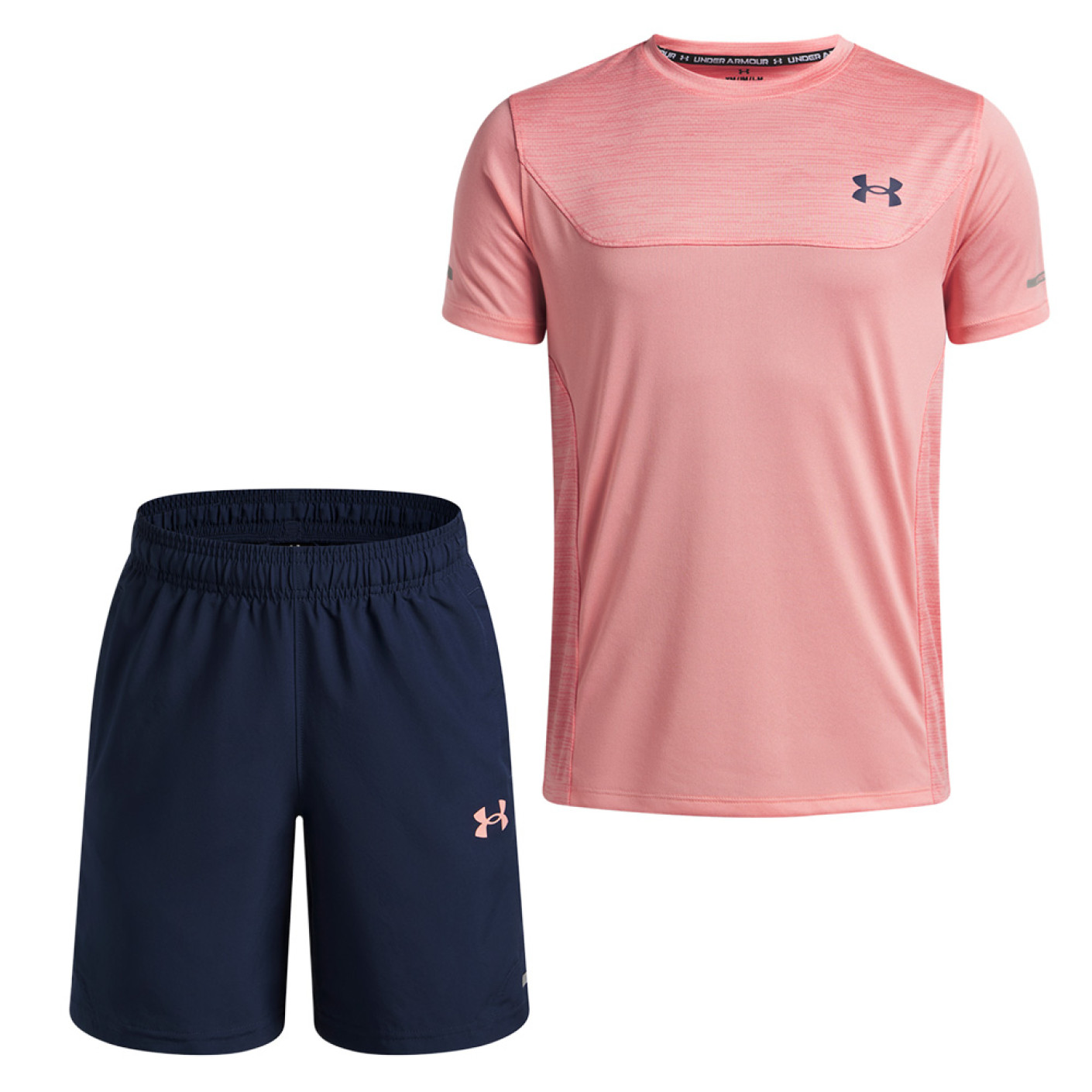 Under Armour Tech Utility Trainingsset Kids Lichtroze Zwart Donkerblauw