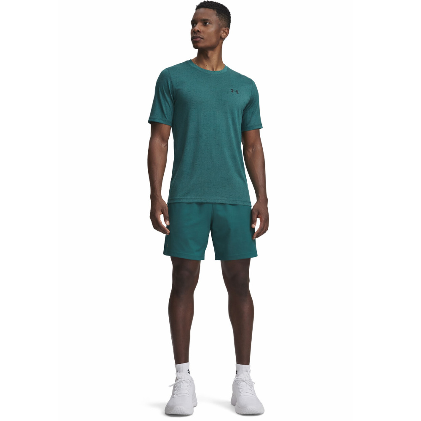 Under Armour Vanish Seamless Woven Trainingsset Turquiose Zwart