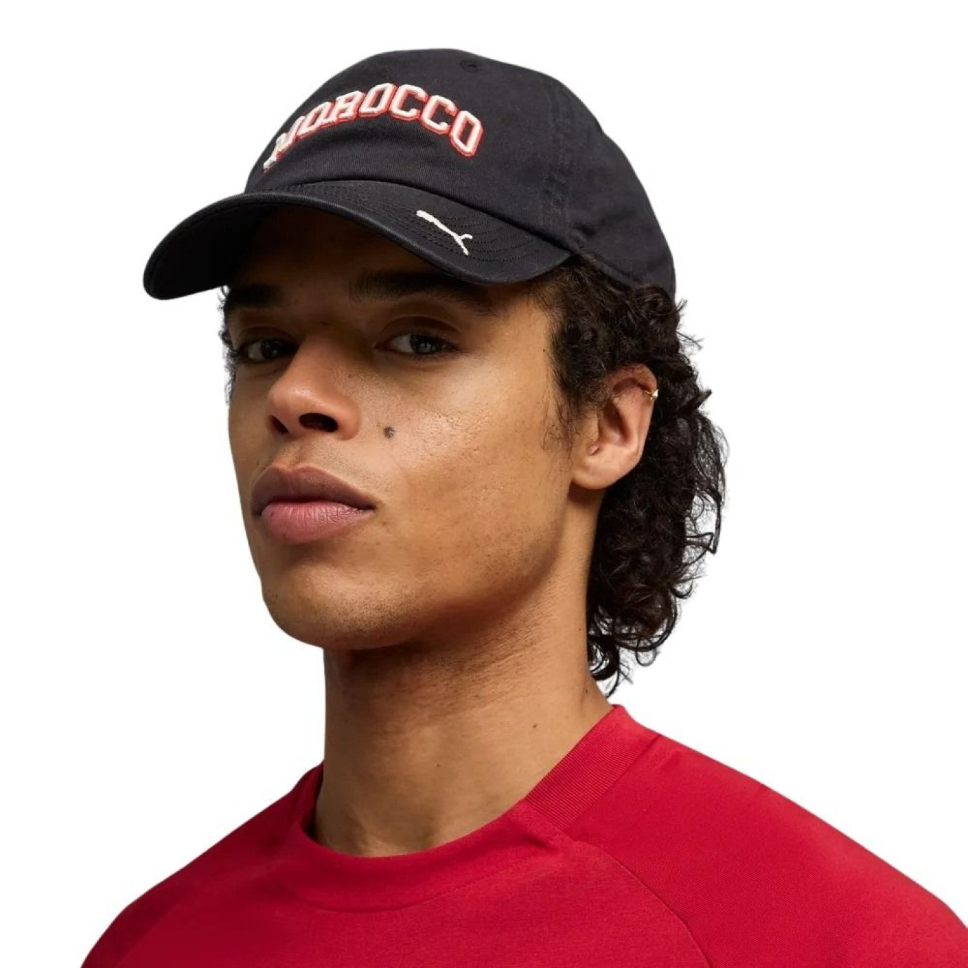 PUMA Marokko Culture Cap 2026-2028 Zwart Rood Wit