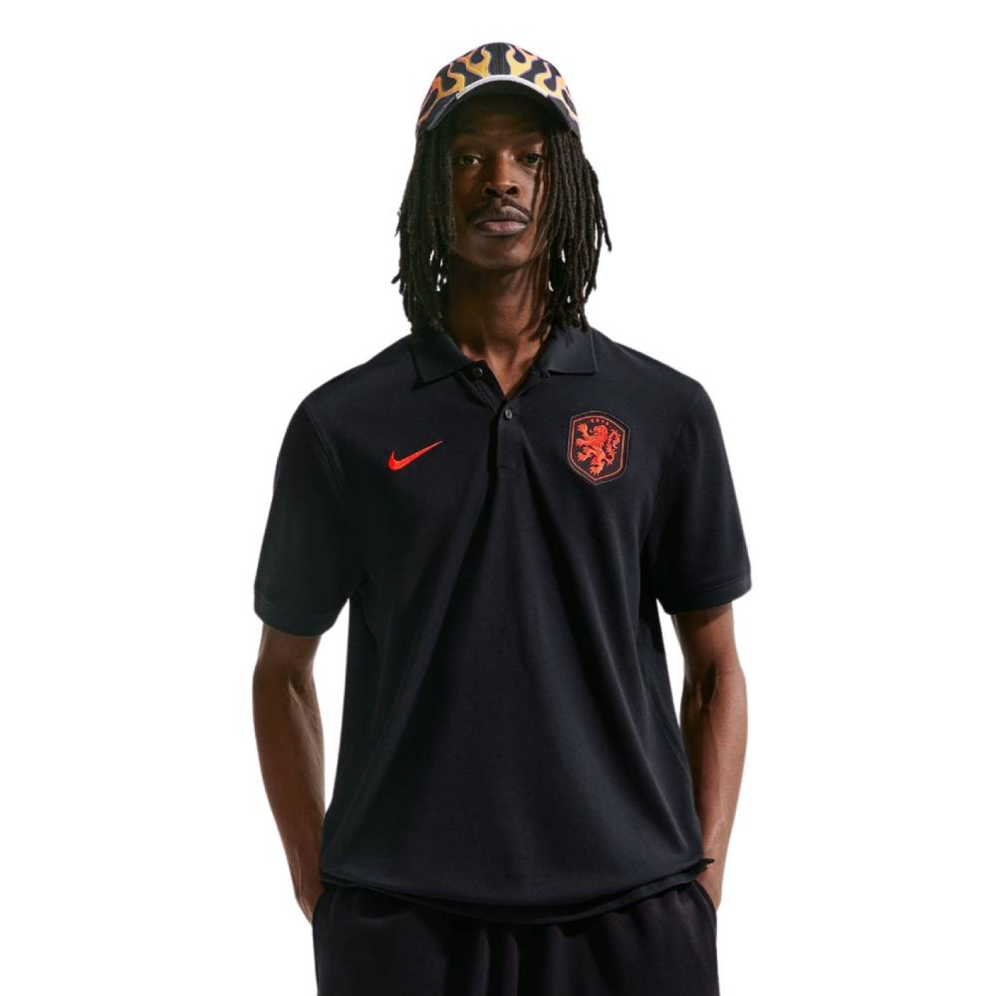 Nike Nederland Polo 2026-2028 Zwart Oranje