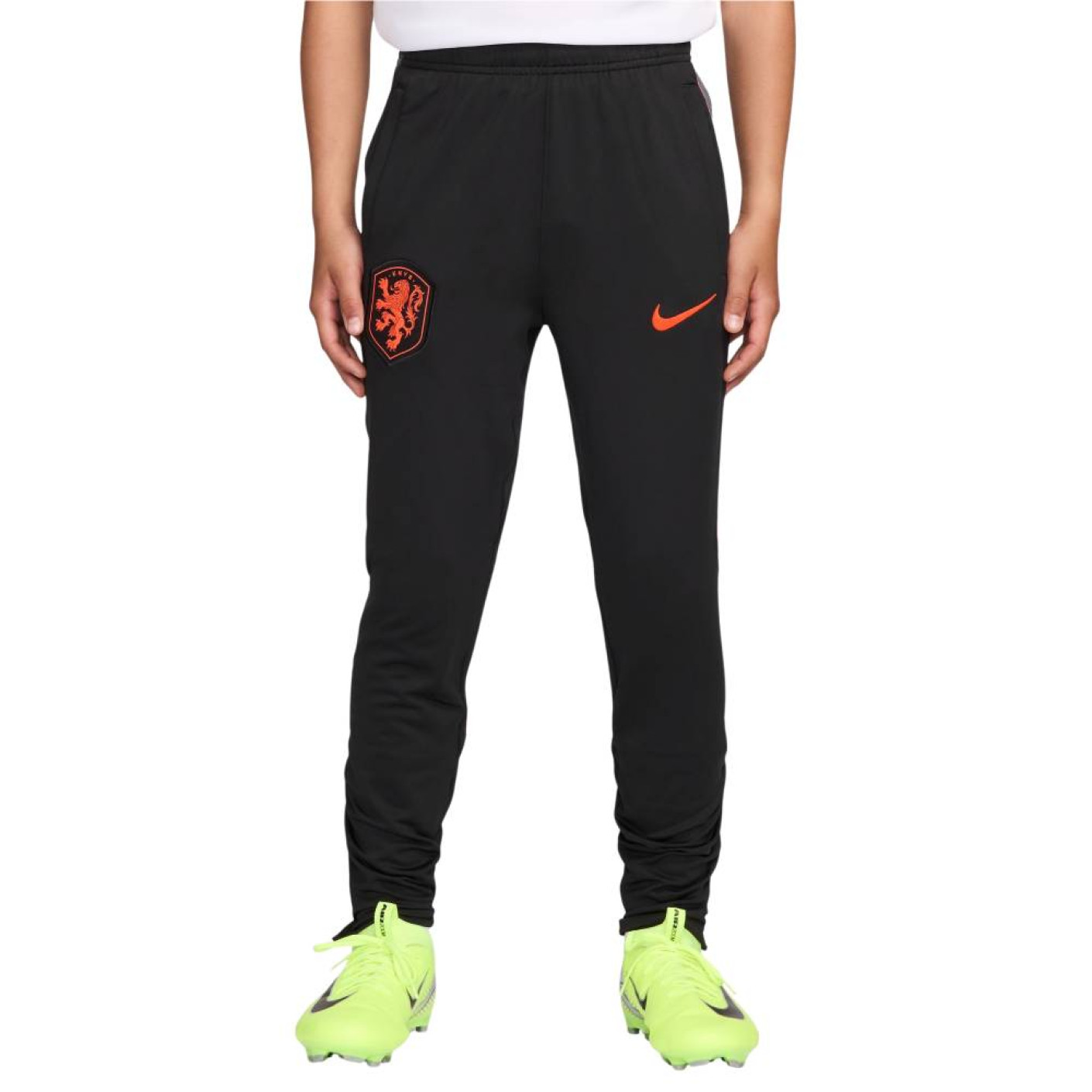 Pantalon d'entraînement Nike Netherlands Strike 2026-2028 pour enfants, noir et orange