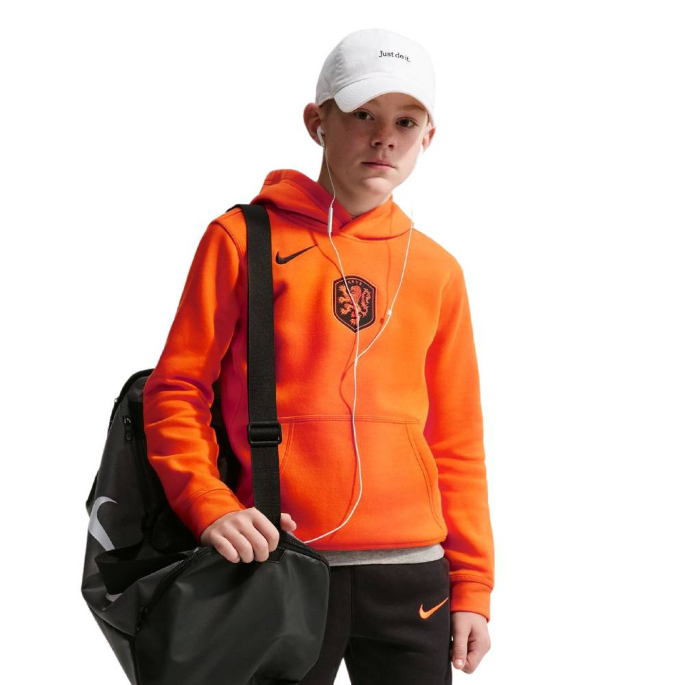 Nike Nederland Club Sportswear Hoodie 2026-2028 Kids Oranje Zwart