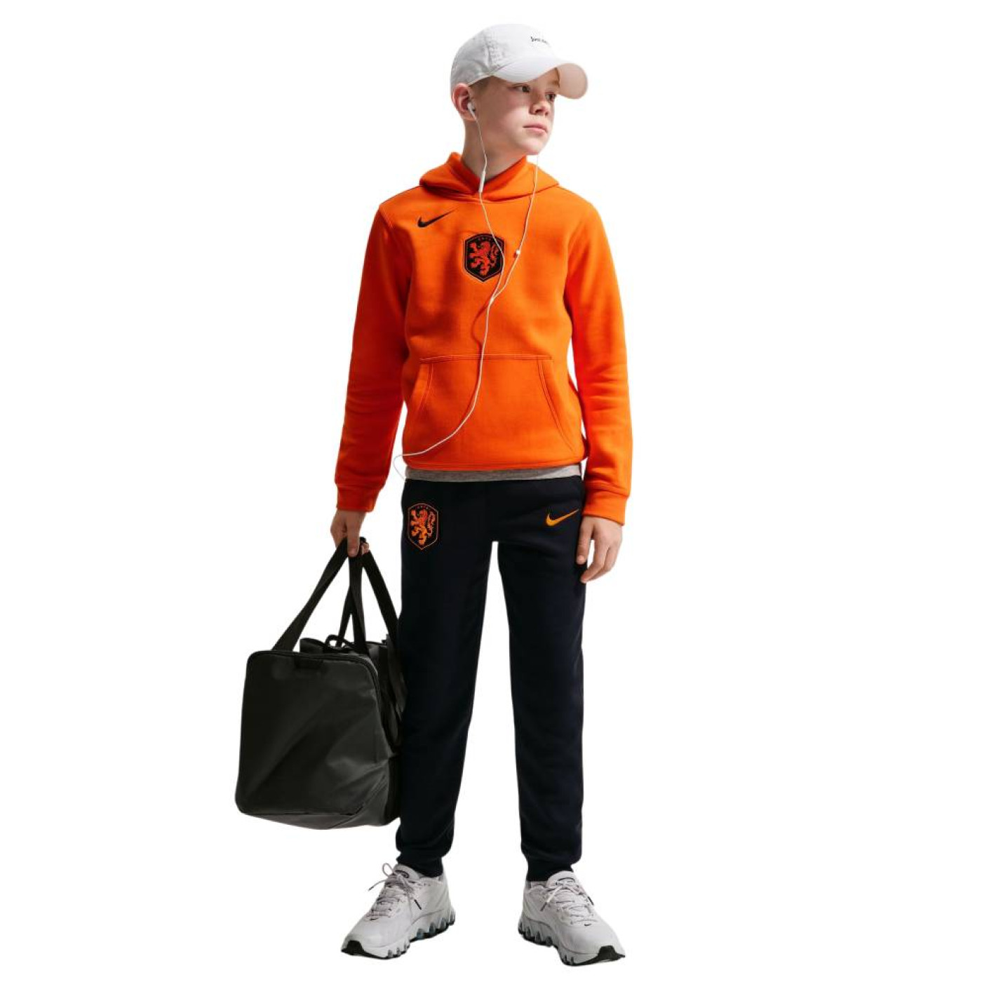 Nike Pays-Bas Club Sportswear Survêtement à Capuche 2026-2028 Enfants Orange Noir