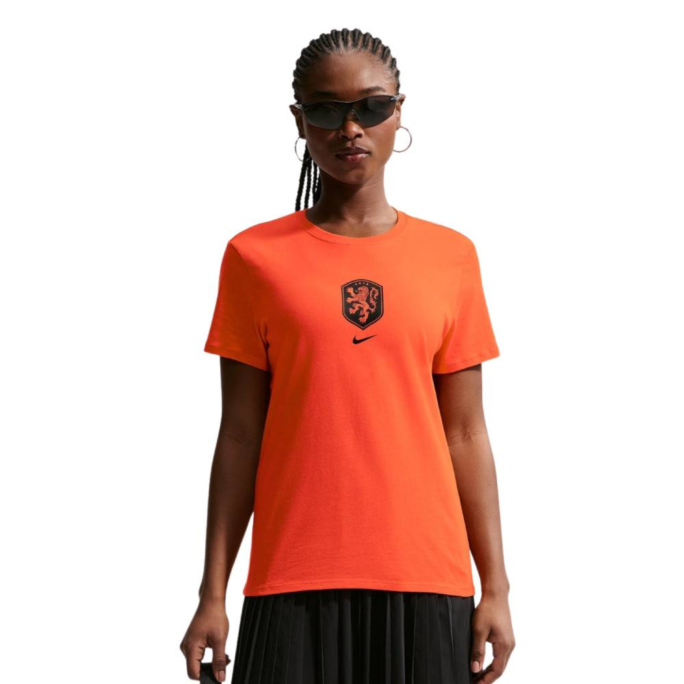 Nike Pays-Bas Crest T-Shirt 2026-2028 Femmes Orange Noir