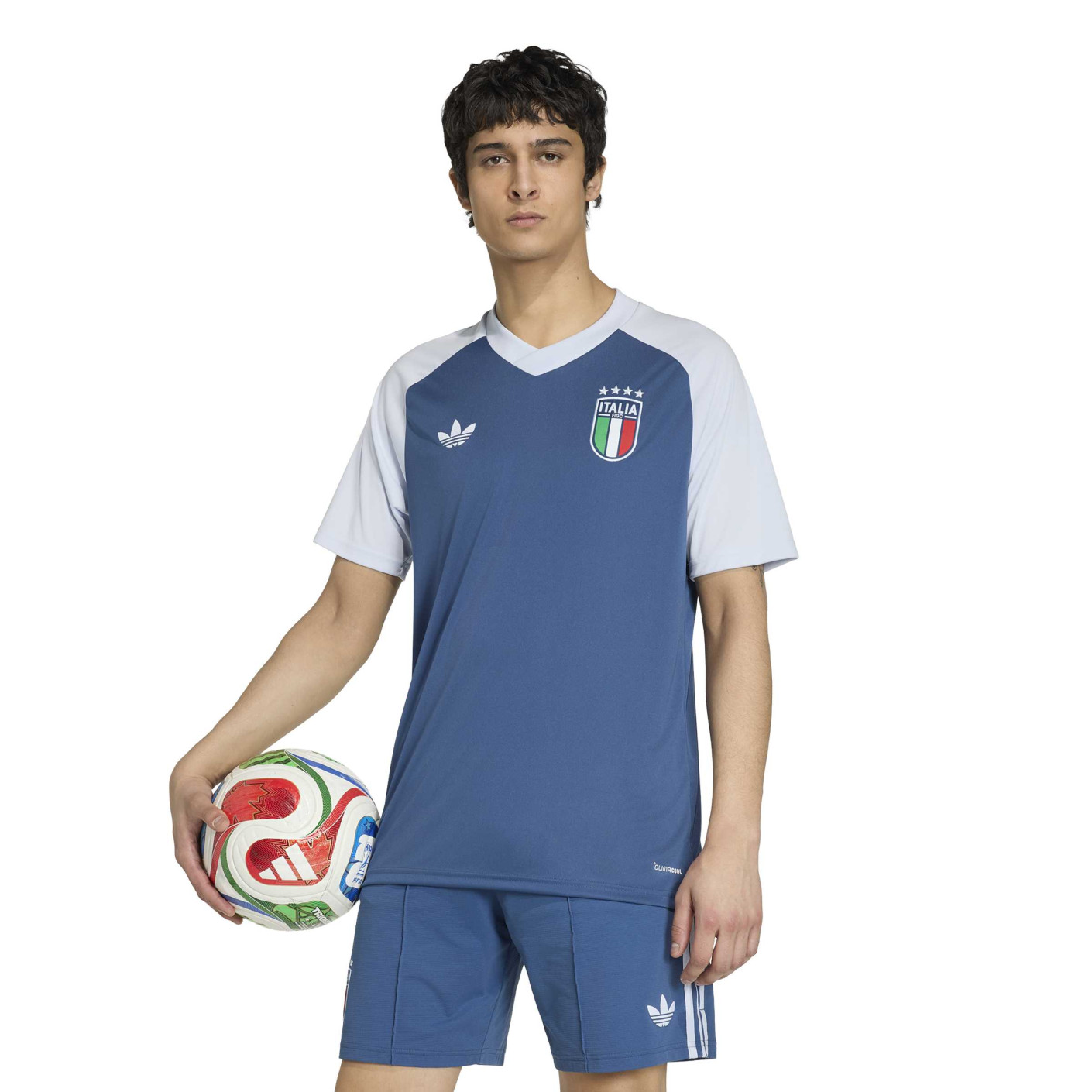 adidas Italie Pre-Match Maillot d'Entraînement 2026-2028 Bleu Blanc