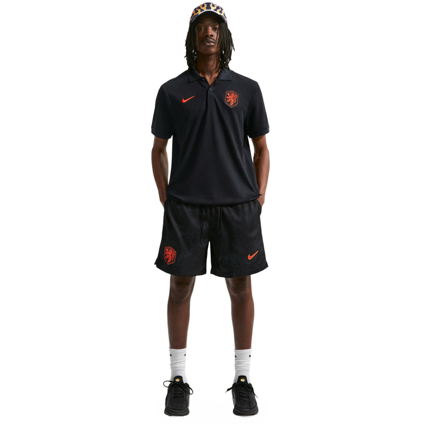 Nike Pays-Bas Ensemble d'Été Polo 2026-2028 Noir Orange