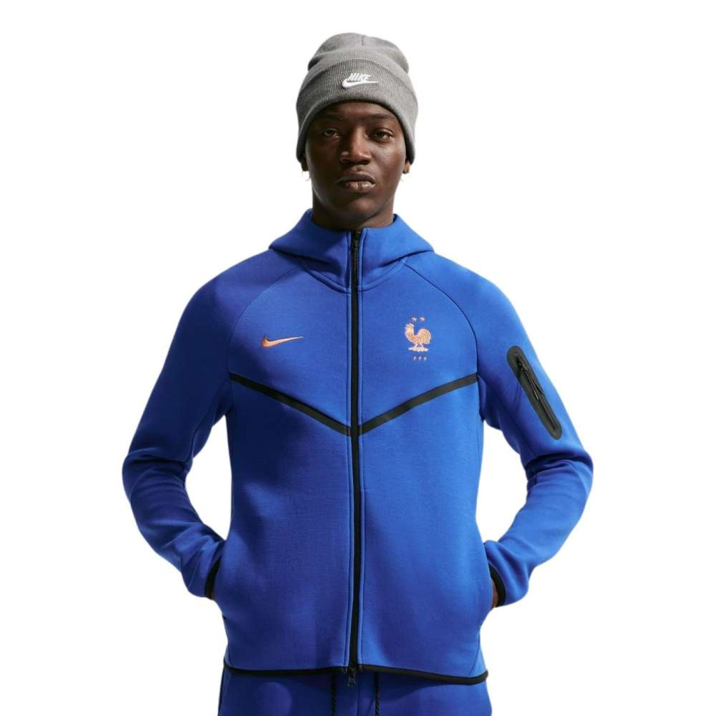Gilet polaire Nike France Tech 2026-2028 bleu foncé noir bronze