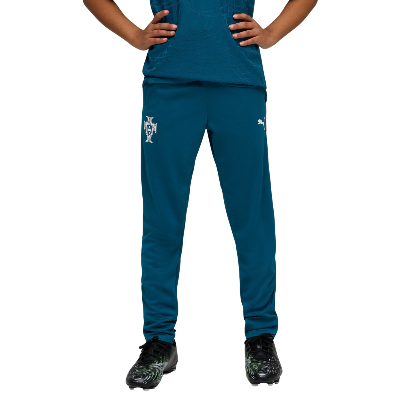 PUMA Portugal Pantalon d'Entraînement 2026-2028 Enfants Bleu-Vert Blanc