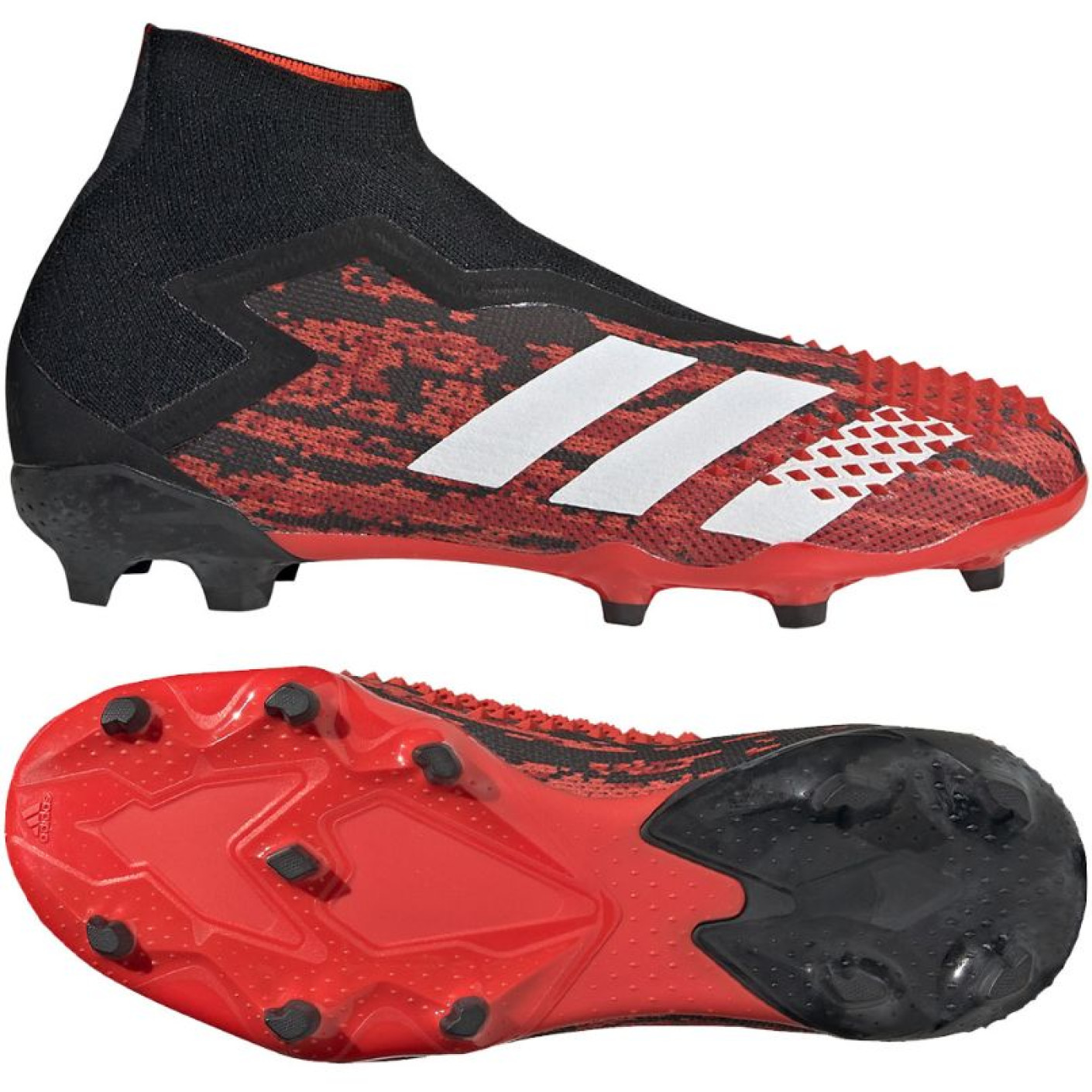 adidas PREDATOR MUTATOR 20+ Gras Voetbalschoenen (FG) Kids Zwart Wit Rood