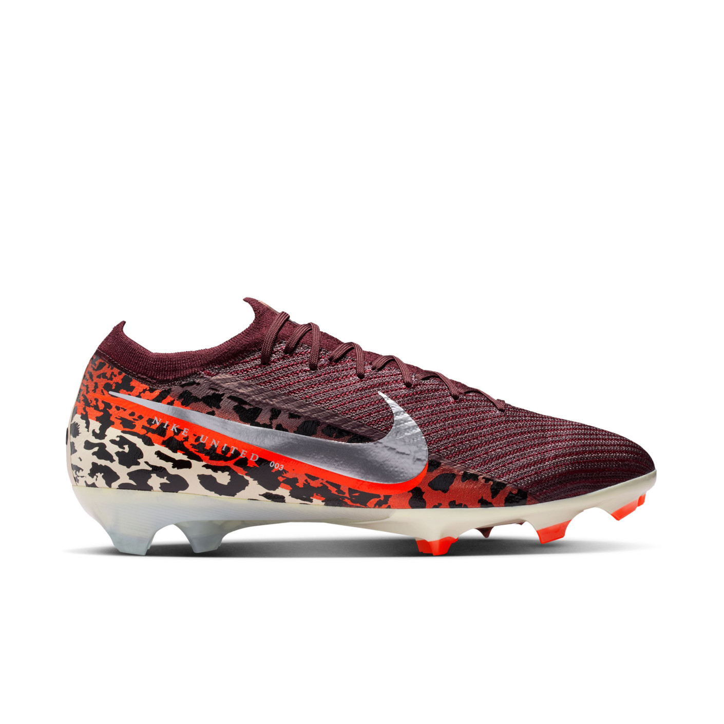 Nike Zoom Mercurial Vapor 16 Elite Gras Voetbalschoenen (FG) Bordeauxrood Zilver Oranje