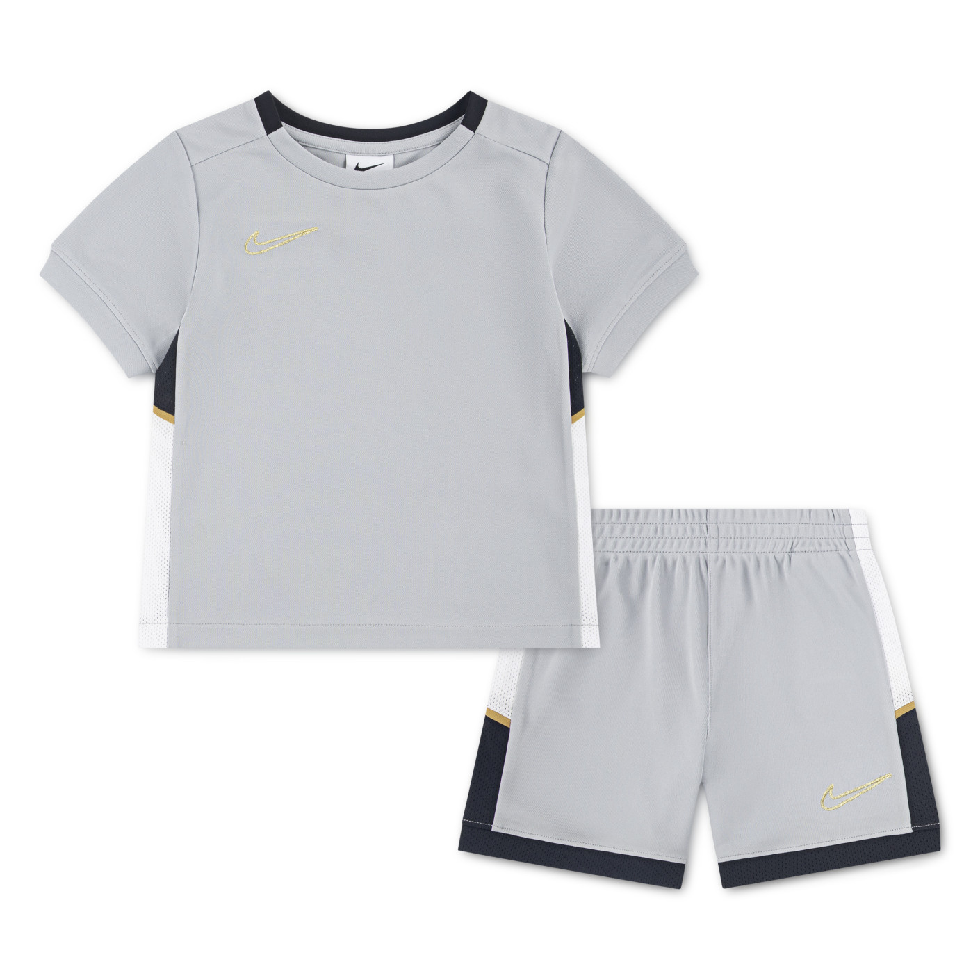 Nike Academy Trainingsset Kleuters Grijs Zwart Goud