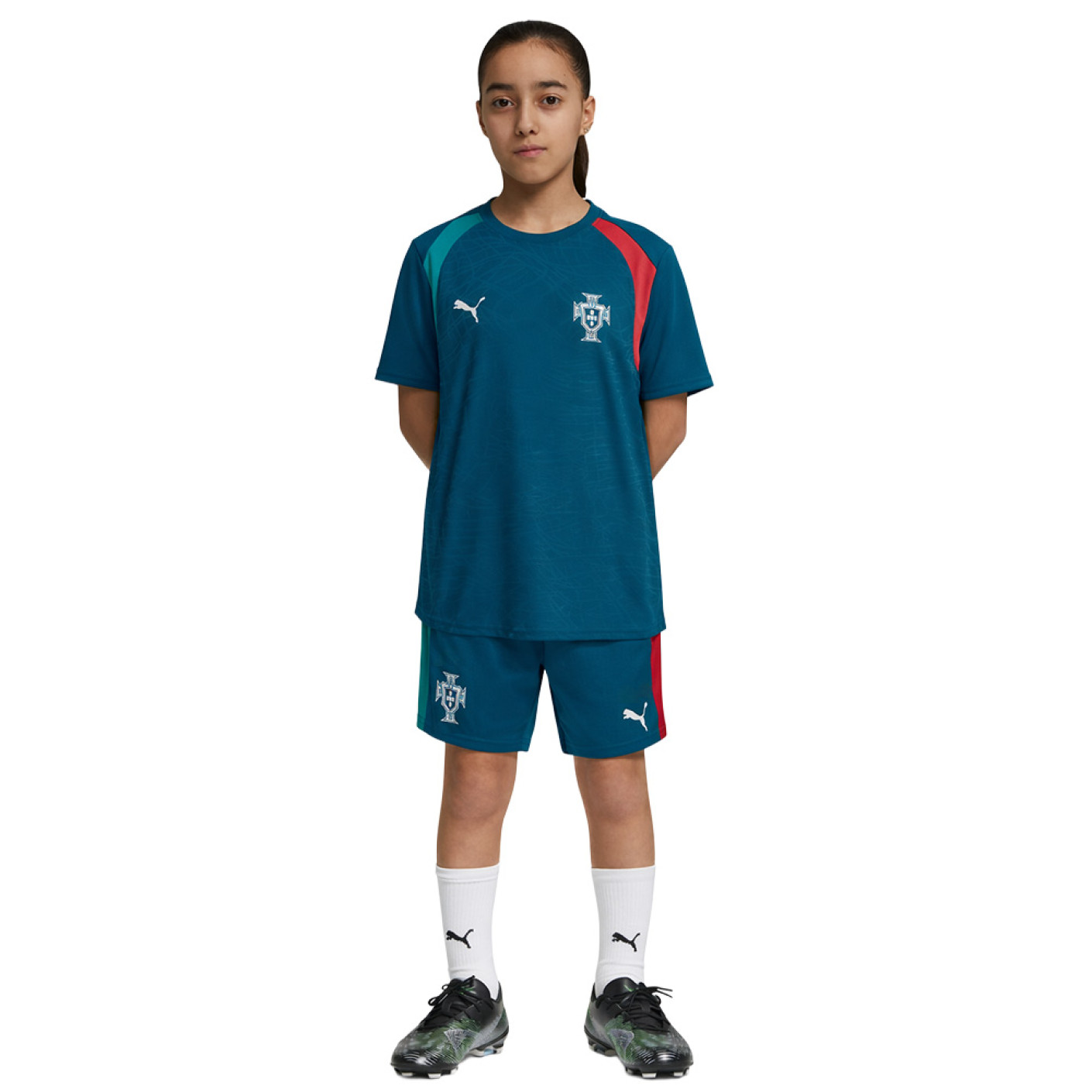 PUMA Portugal Ensemble Training 2026-2028 Enfants Bleu-Vert Blanc