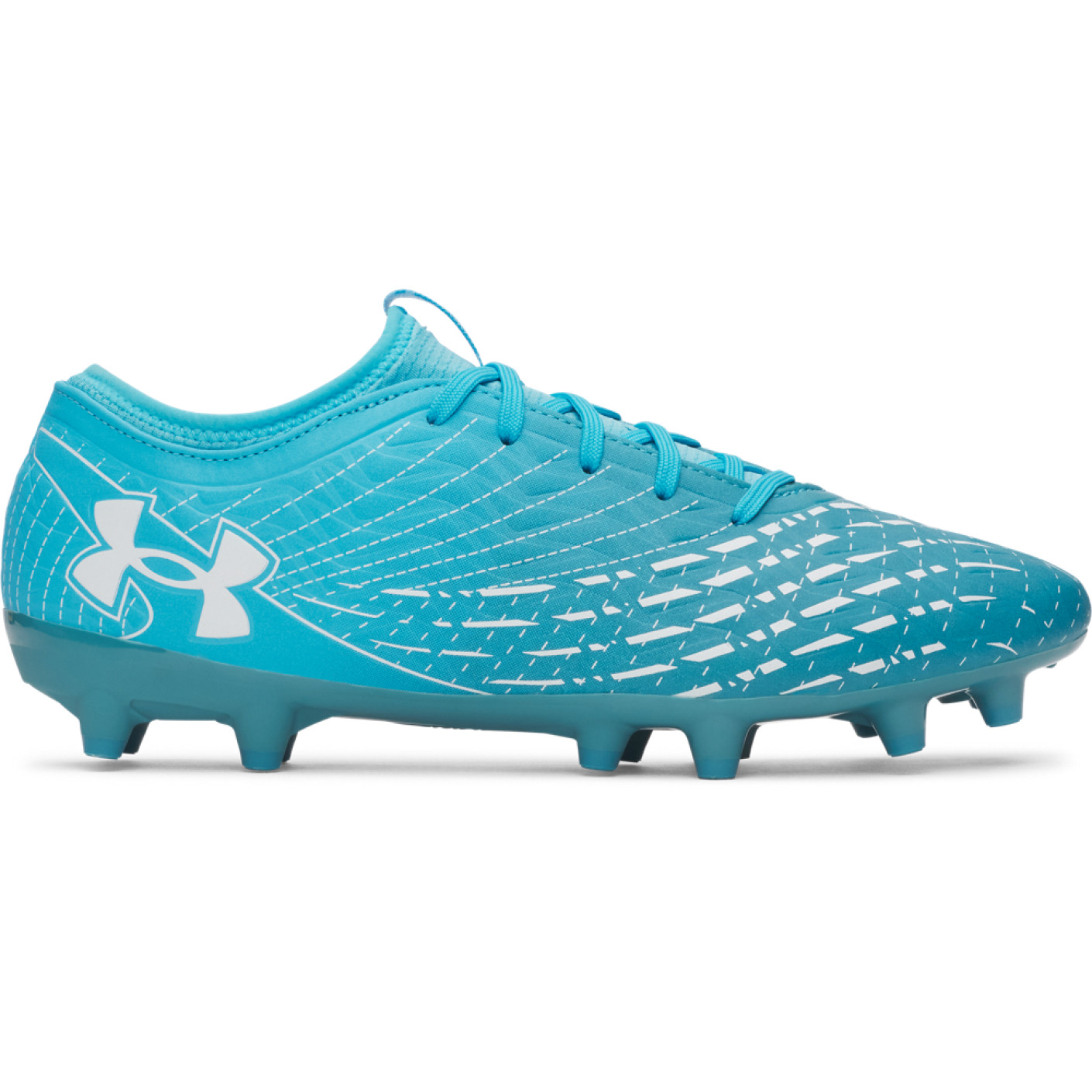 Under Armour Magnetico Select 5 Gazon Naturel Chaussures de Foot (FG) Bleu Azure Blanc