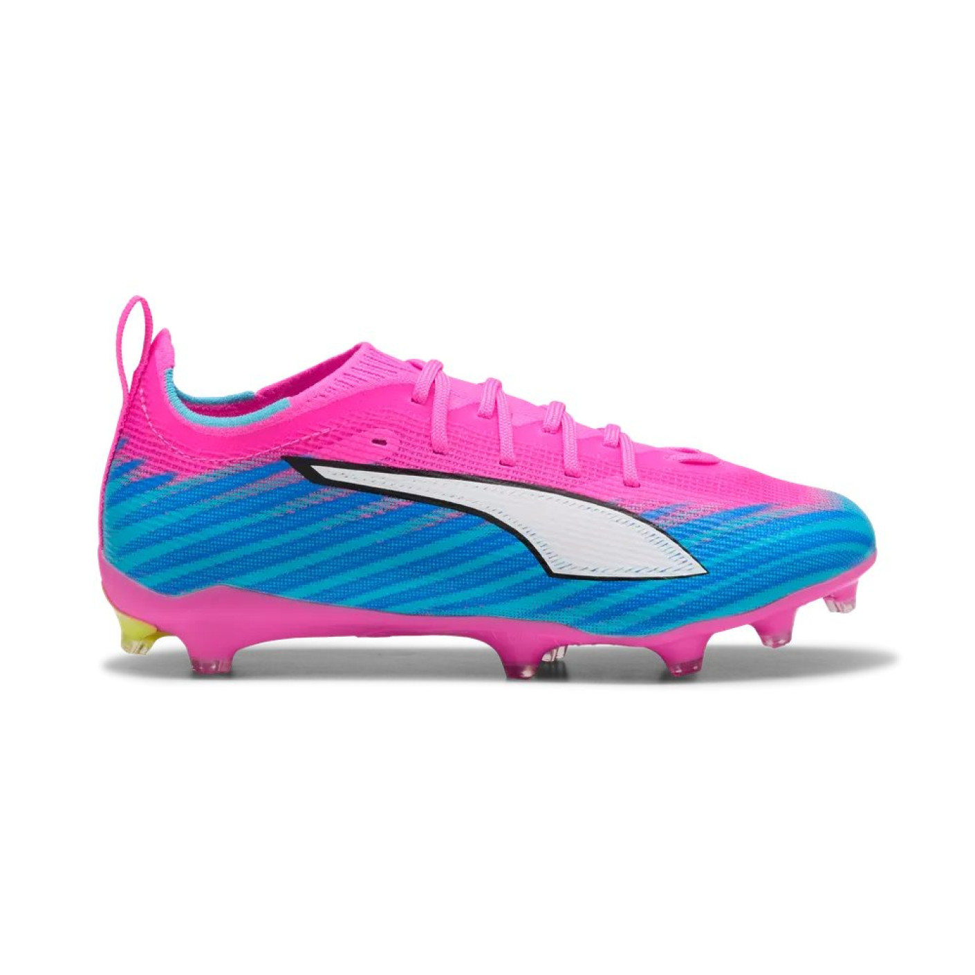 PUMA Ultra 6 Pro Gras / Kunstgras Voetbalschoenen (MG) Kids Felroze Blauw Geel