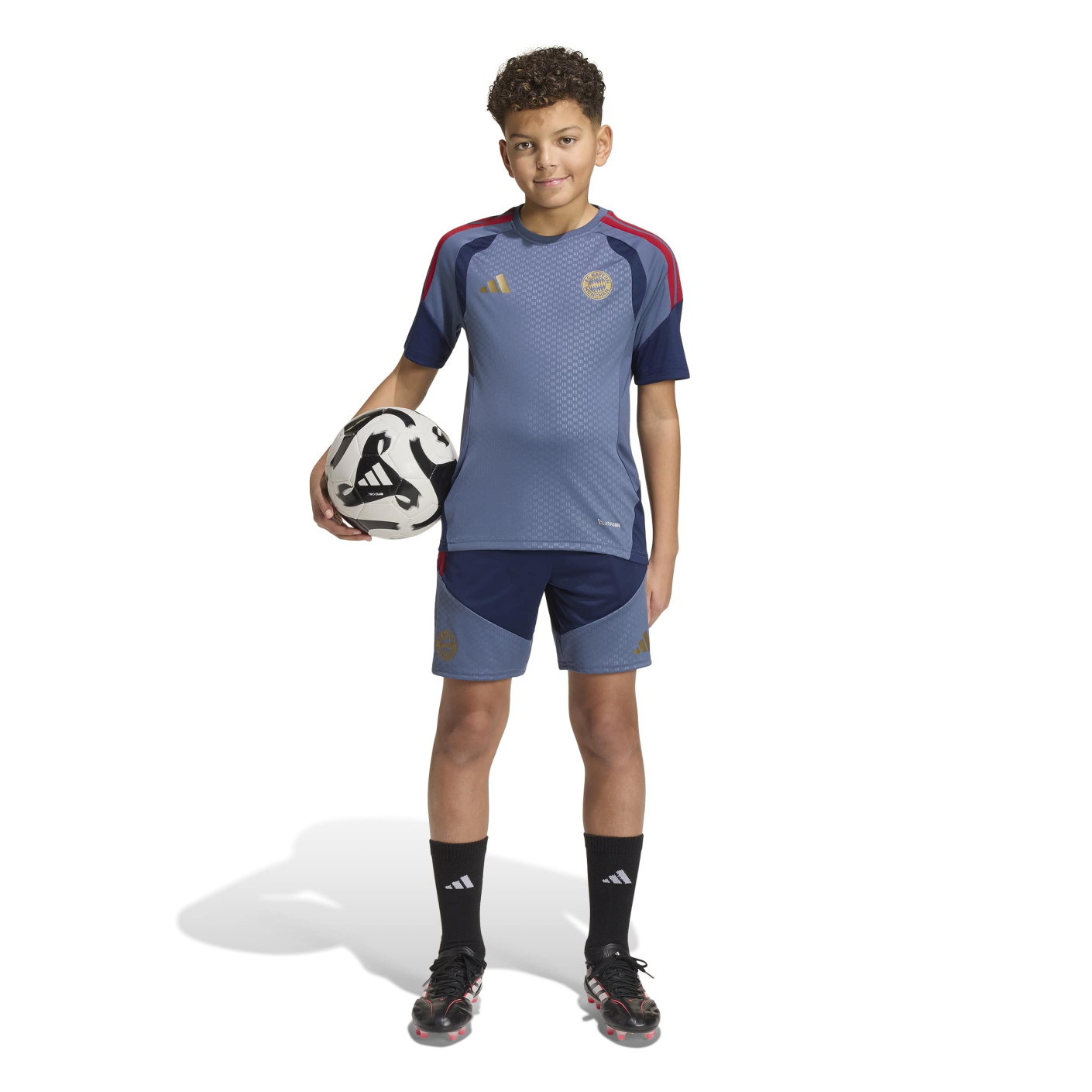 adidas Bayern München Trainingsset 2026-2027 Kids Donkerblauw Rood Goud