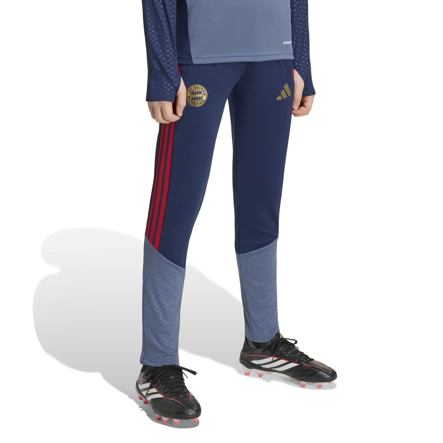 adidas Bayern München Trainingsbroek 2026-2027 Kids Donkerblauw Rood Goud