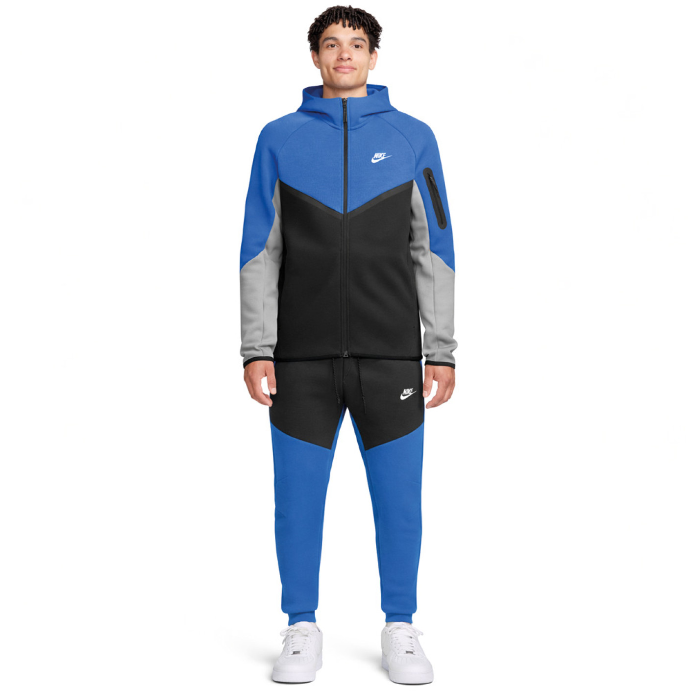 Survêtement Nike Tech Fleece Sportswear bleu foncé noir gris blanc