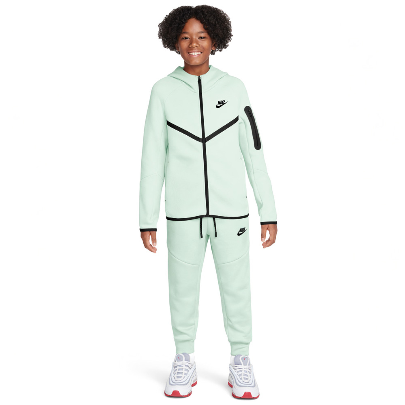 Survêtement de sport Nike Tech Fleece pour Enfants Vert Clair Noir
