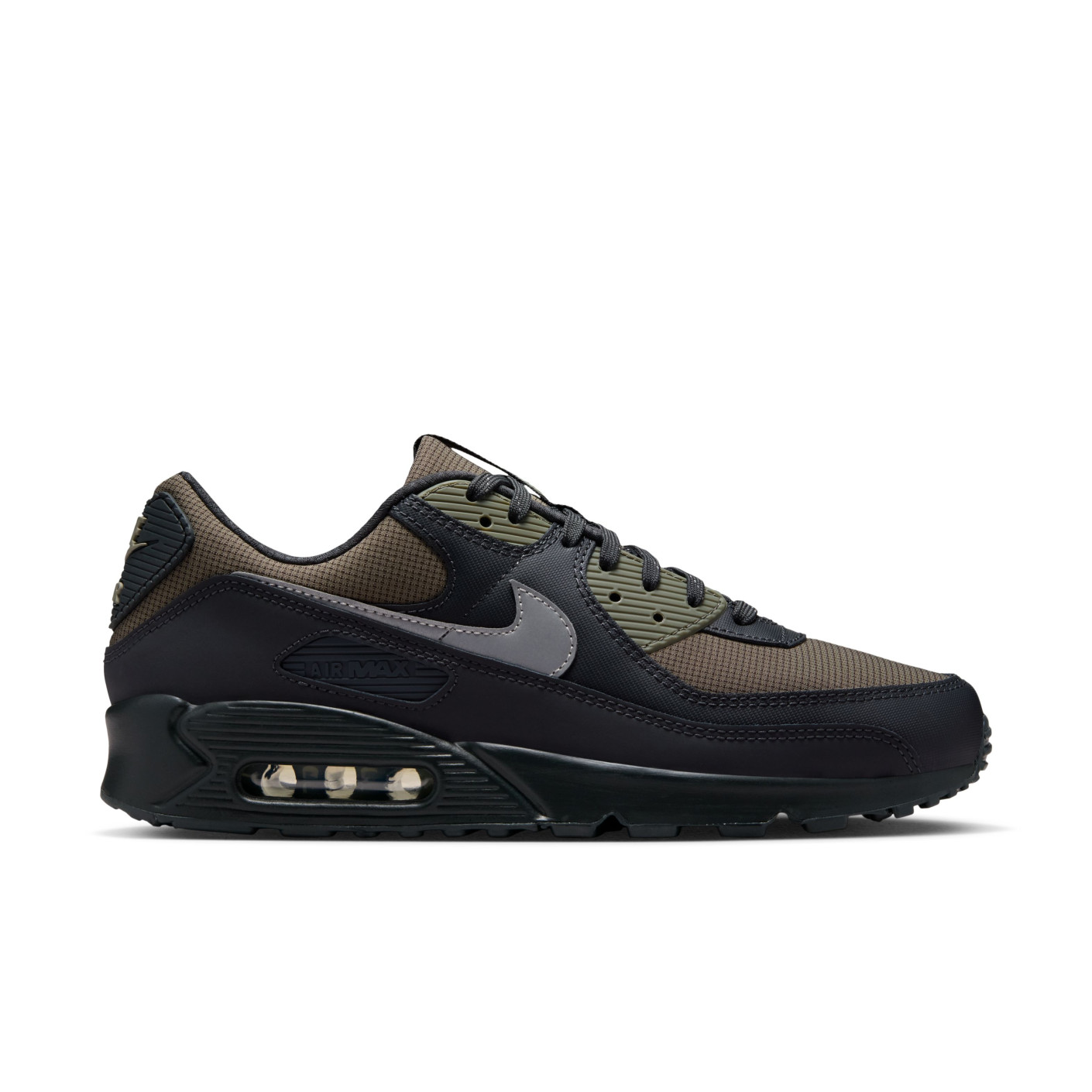 Nike Air Max 90 Baskets Noir Vert Brun Gris Foncé
