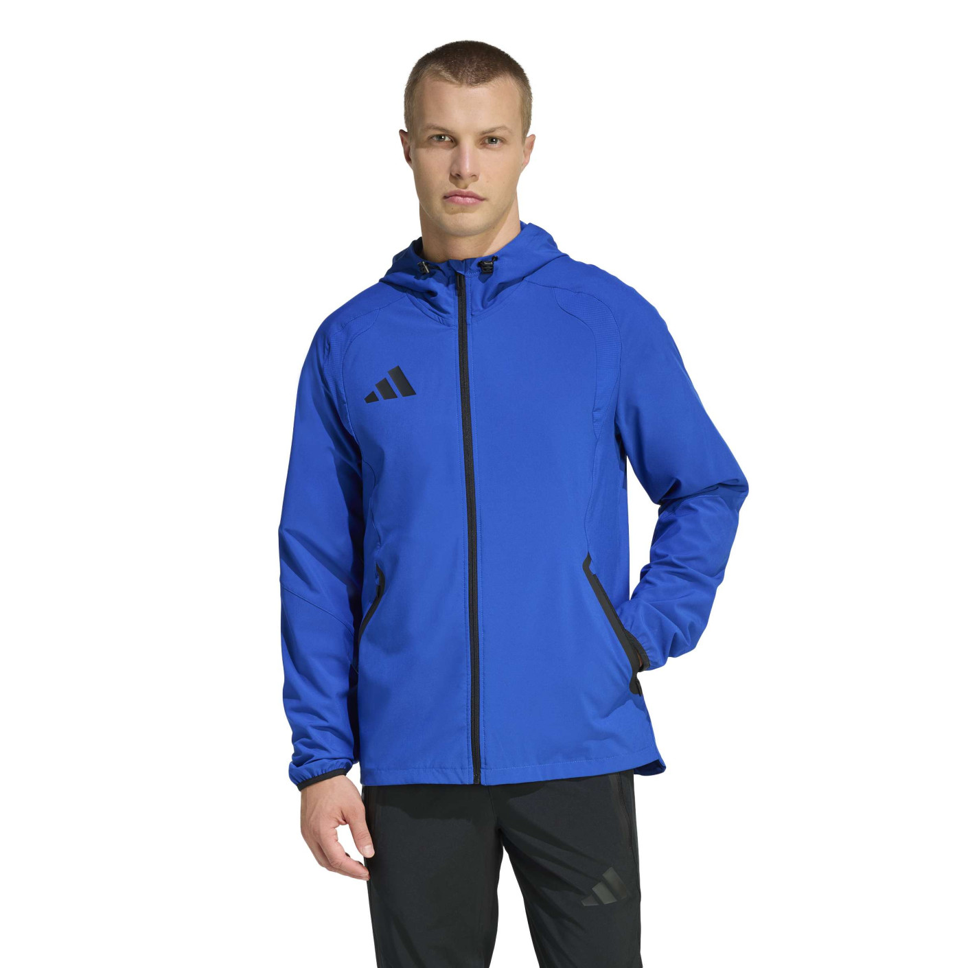 adidas Tiro Travel Windbreaker Blauw Zwart