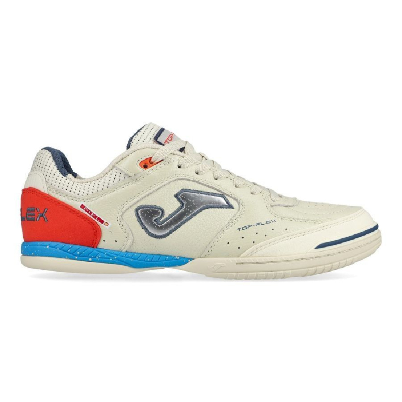Joma Top Flex Zaalvoetbalschoenen (IN) Beige Blauw Felrood Zilver