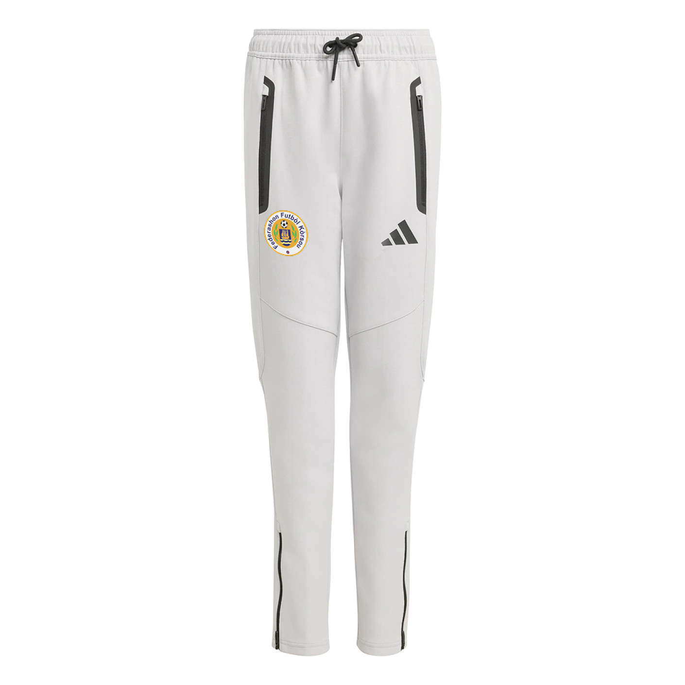 Pantalon de survêtement adidas FFK Curaçao Tiro Travel gris pour enfants 2026-2028