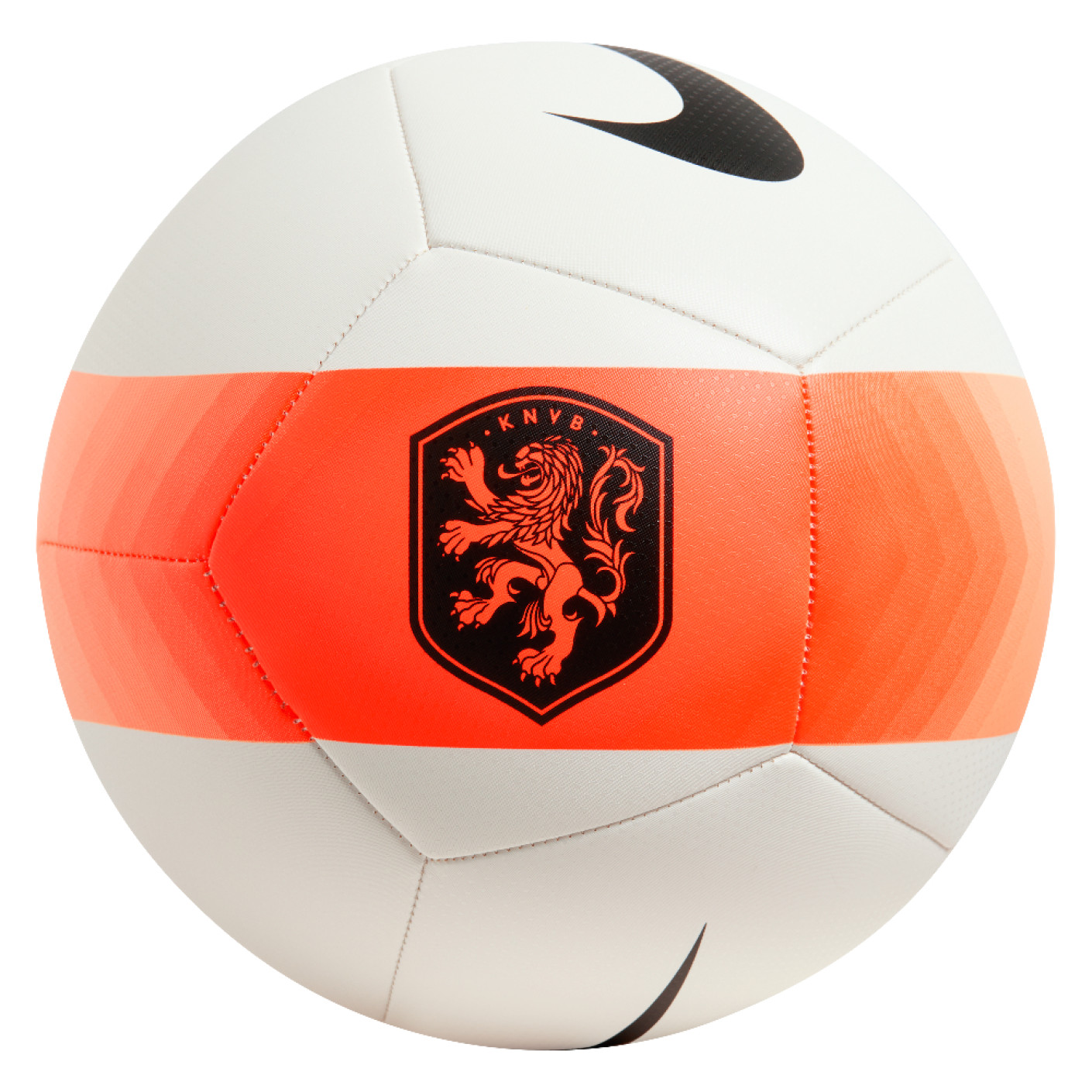 Nike Pays-Bas Pitch Ballon de Foot Taille 5 2026-2028 Blanc Noir Orange