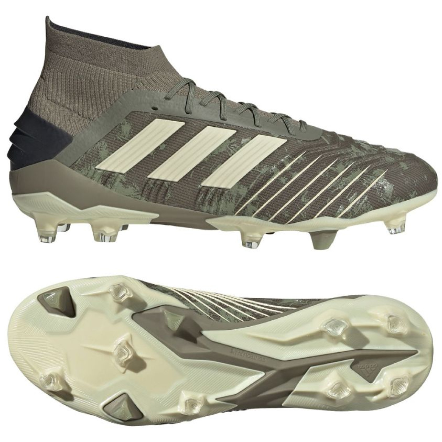 adidas PREDATOR 19.1 Gras Voetbalschoenen FG Groen Beige Geel