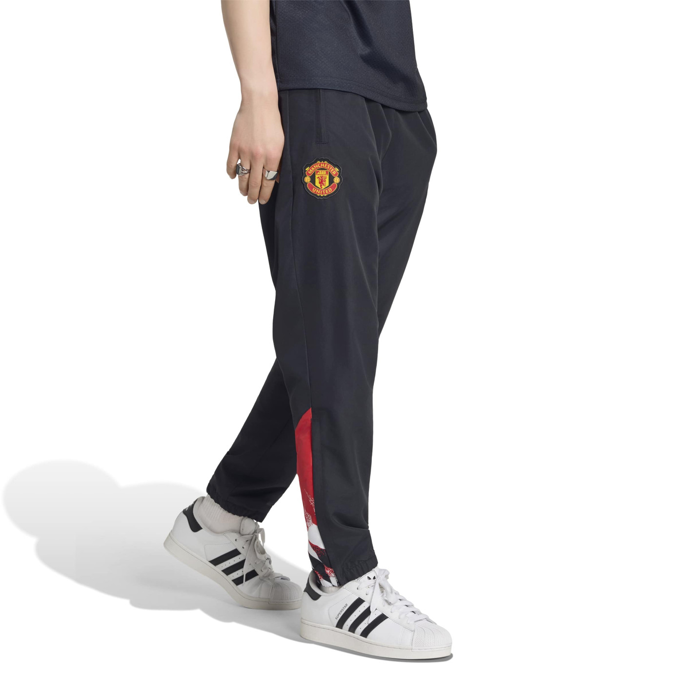 adidas Manchester United Stadium Trainingsbroek 2026-2027 Zwart Wit Rood