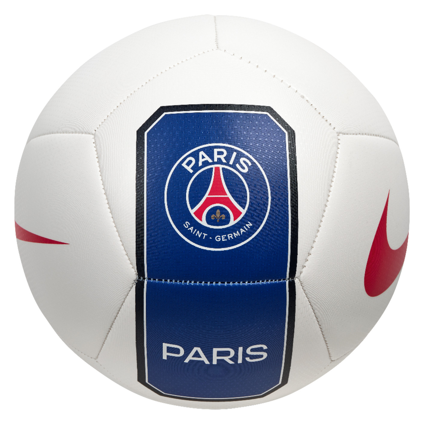 Nike Paris Saint-Germain Pitch Ballon de Foot Taille 5 2026-2027 Blanc Bleu Foncé Rouge