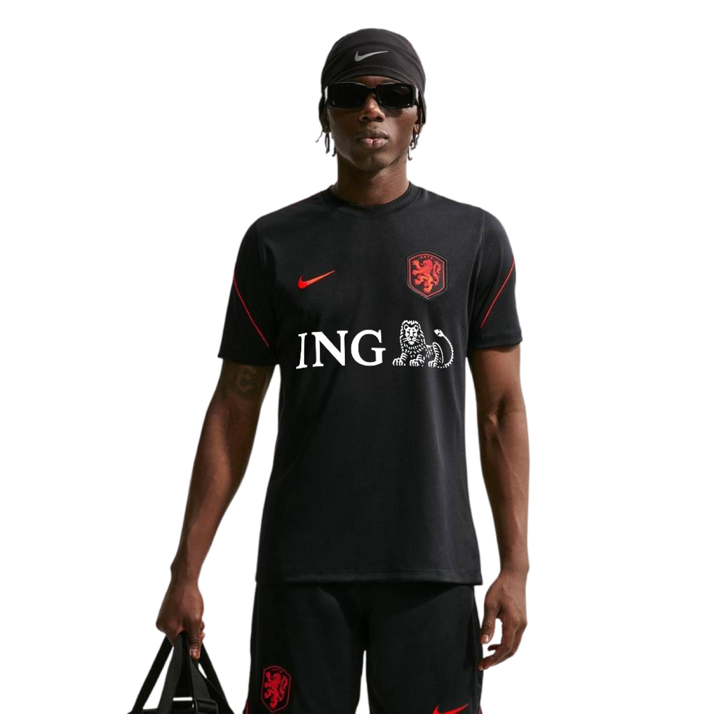Nike Nederland Strike Trainingsshirt 2026-2028 Zwart Oranje