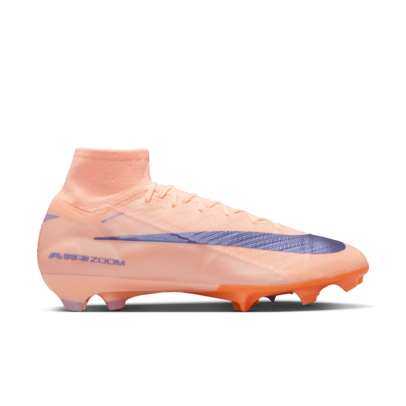 Nike Zoom Mercurial Superfly 10 LV8 Elite Gazon Naturel Chaussures de Foot (FG) Rose Saumon Bleu Foncé Mauve