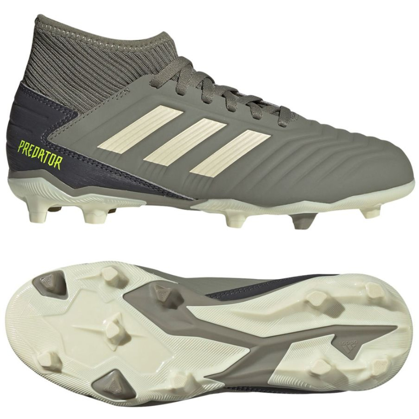 adidas PREDATOR 19.3 FG Voetbalschoenen Kids Groen Beige Geel