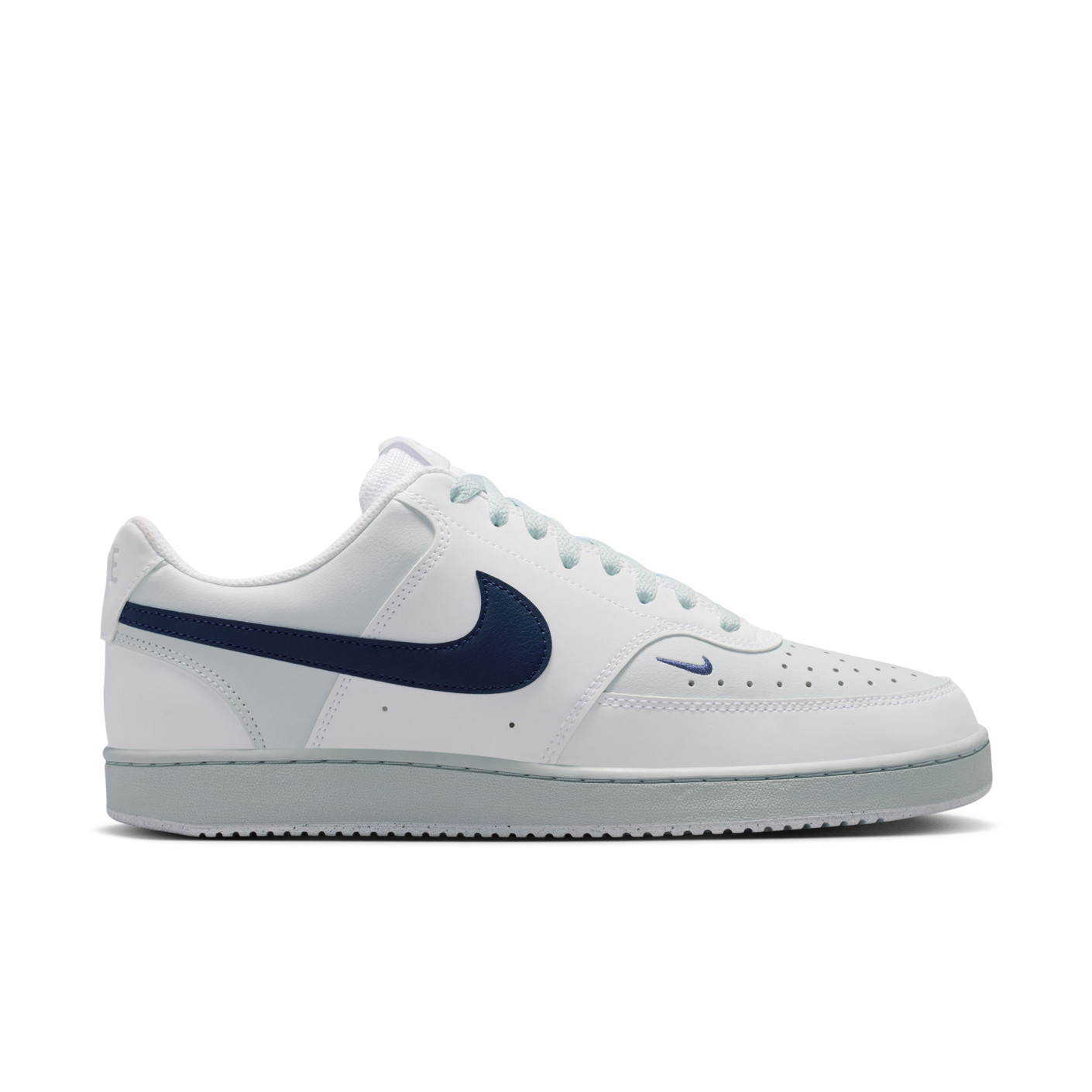 Nike Court Vision Low Baskets Blanc Bleu Foncé Platine
