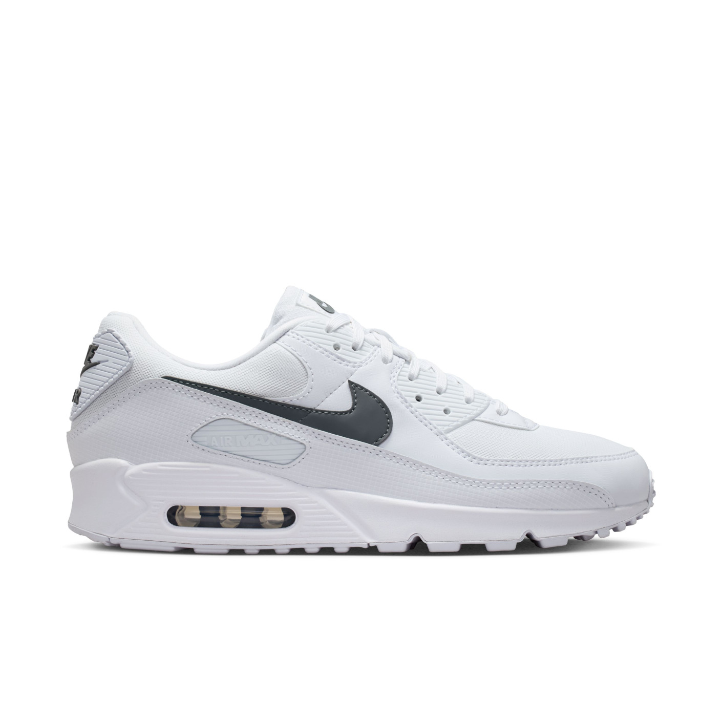 Nike Air Max 90 Baskets Blanc Blanc Gris Foncé