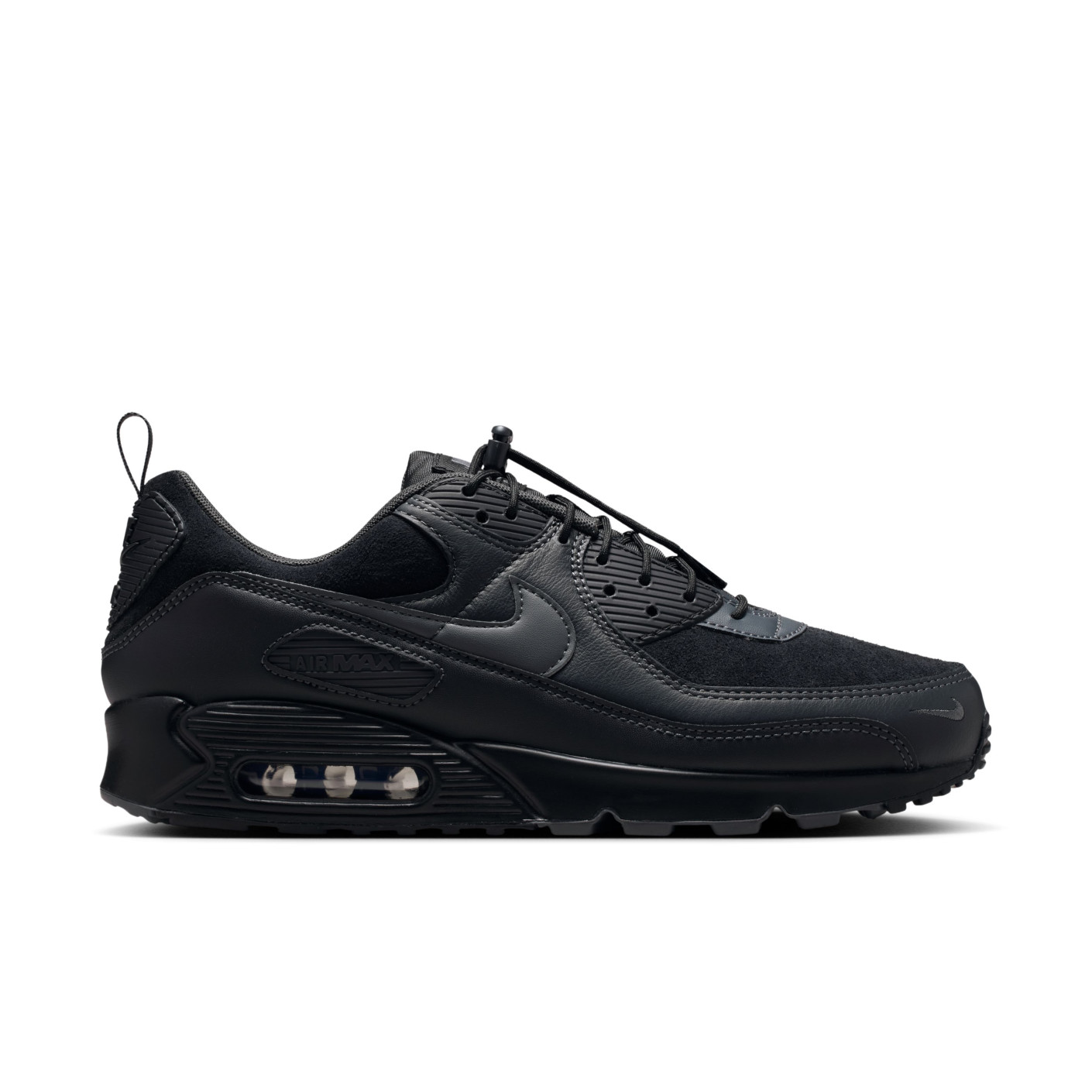 Nike Air Max 90 Baskets Noir Anthracite Gris Foncé Gris Argenté