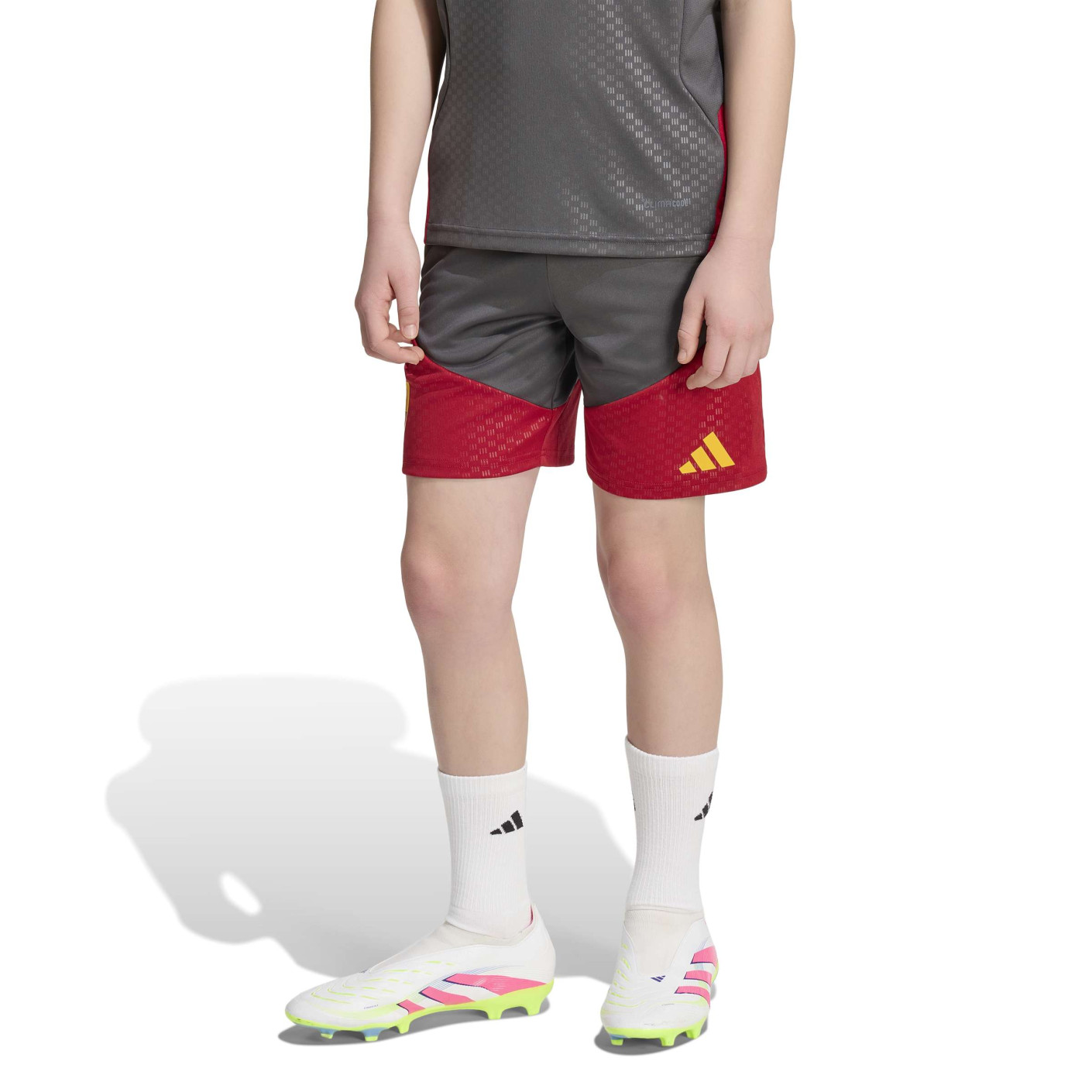 adidas AS Roma Trainingsbroekje 2026-2027 Kids Donkergrijs Rood Oranje