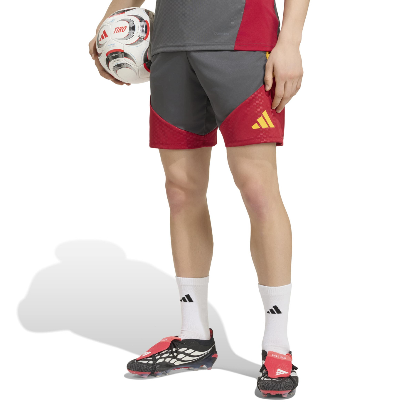 adidas AS Roma Trainingsbroekje 2026-2027 Donkergrijs Rood Oranje