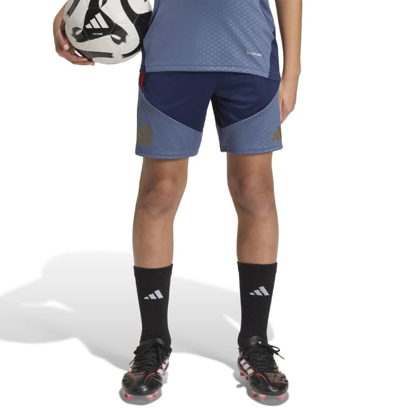 adidas Bayern München Trainingsbroekje 2026-2027 Kids Donkerblauw Rood Goud