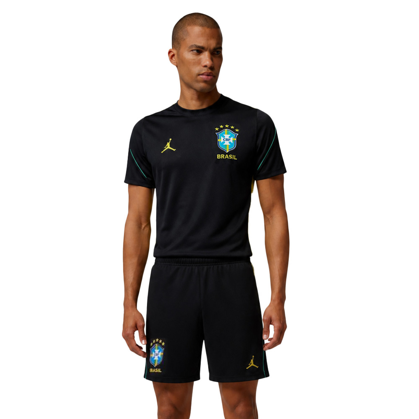 Nike Brésil x Jordan Ensemble Training 2026-2028 Noir Jaune Vert Menthe