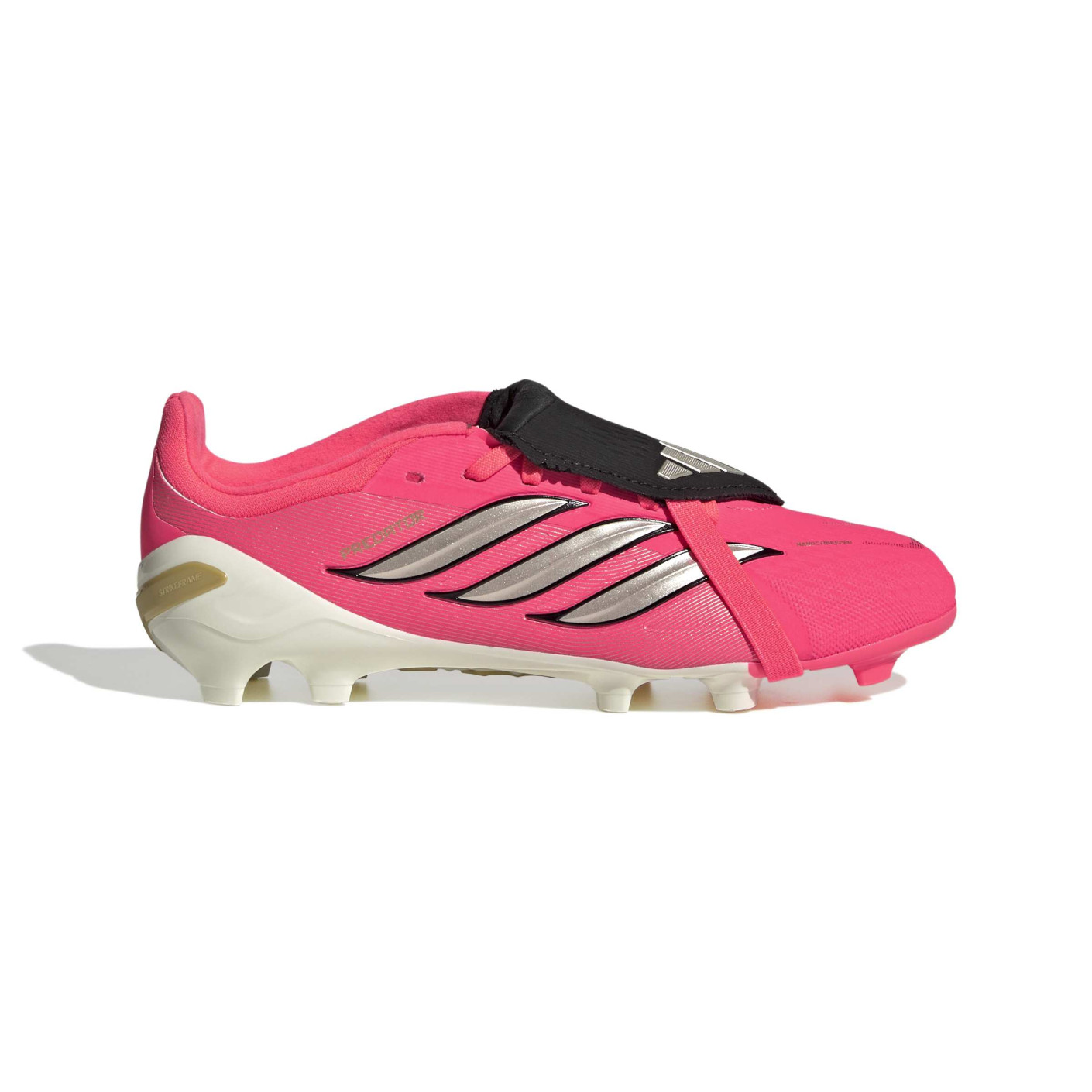 adidas Predator Elite FT Gras Voetbalschoenen (FG) Kids Felroze Zilvergrijs Zwart Goud